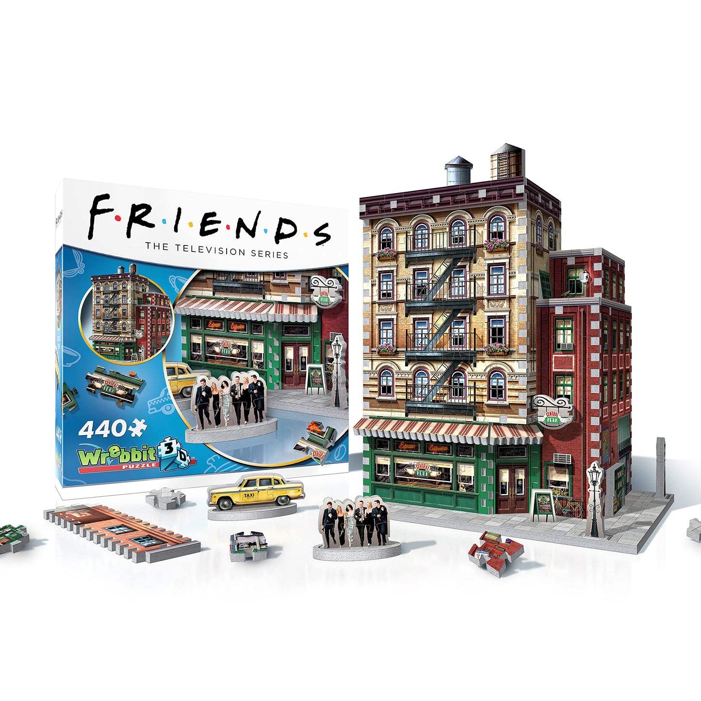 Wrebbit 3D Puzzle: Friends Central Perk Model | 440 Foam-Backed Pieces | Officially Licensed