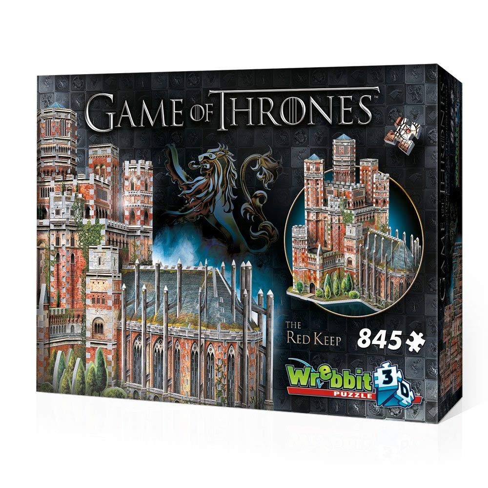 Wrebbit 3D Puzzle Game of Thrones Red Keep – 845-Piece Foam-Backed 3D Jigsaw