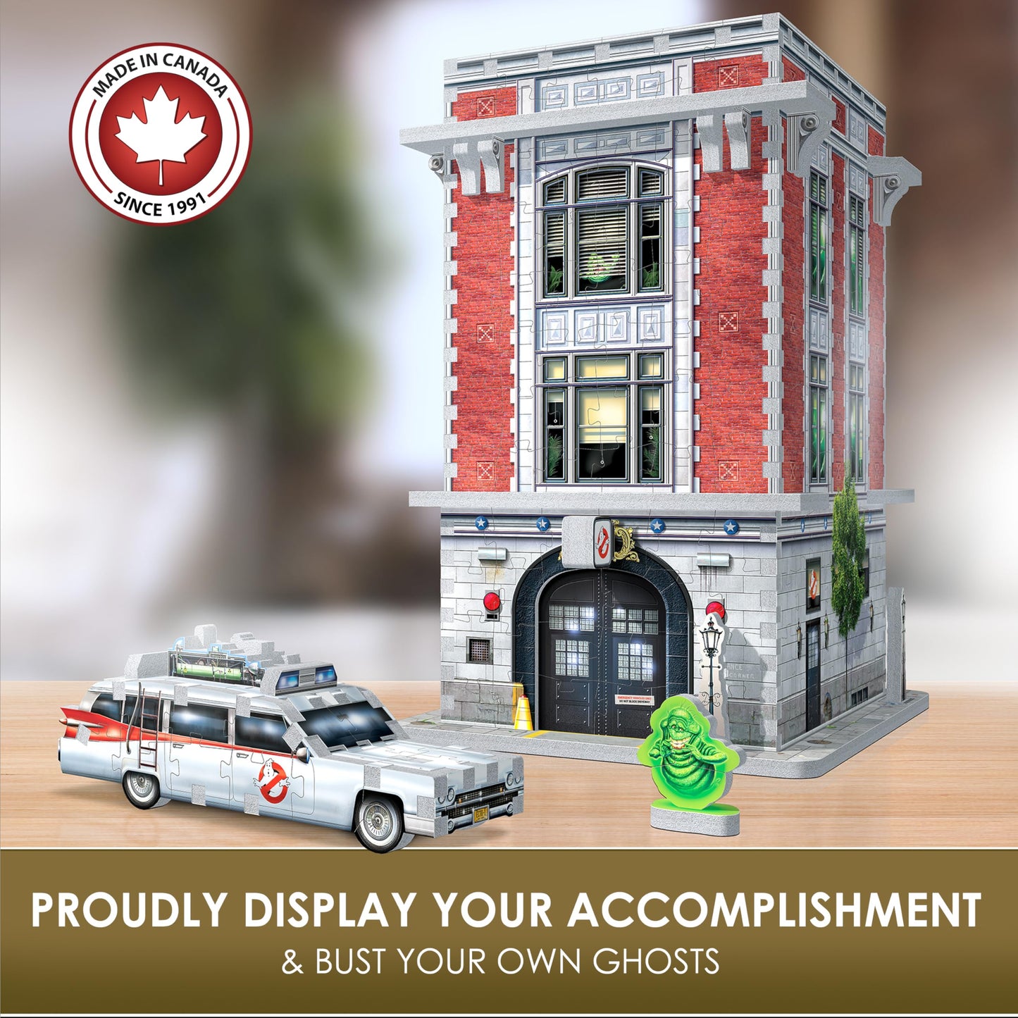 Wrebbit 3D Ghostbusters Firehouse HQ Puzzle • Ecto-1, Slimer & Stay Puft