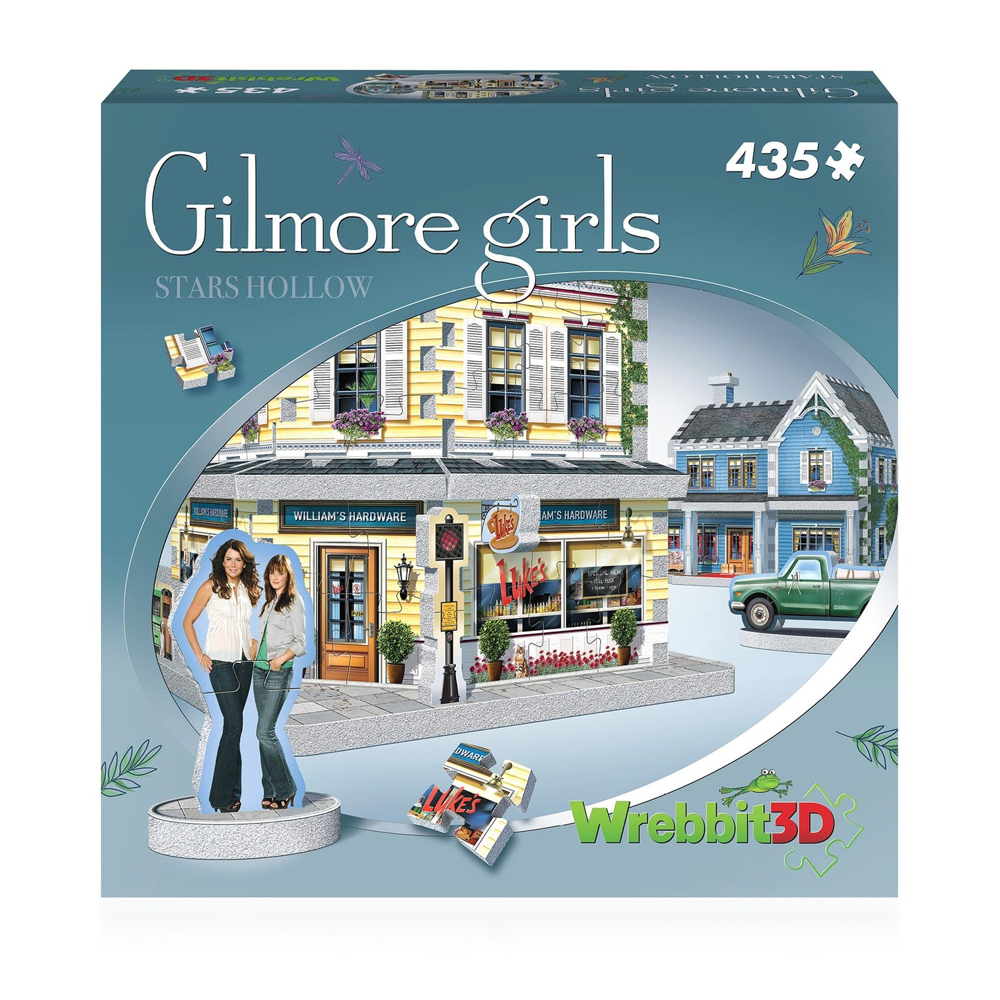 Wrebbit 3D Puzzle Gilmore Girls Stars Hollow 435-Piece Model | Luke's Diner & Lorelai's House