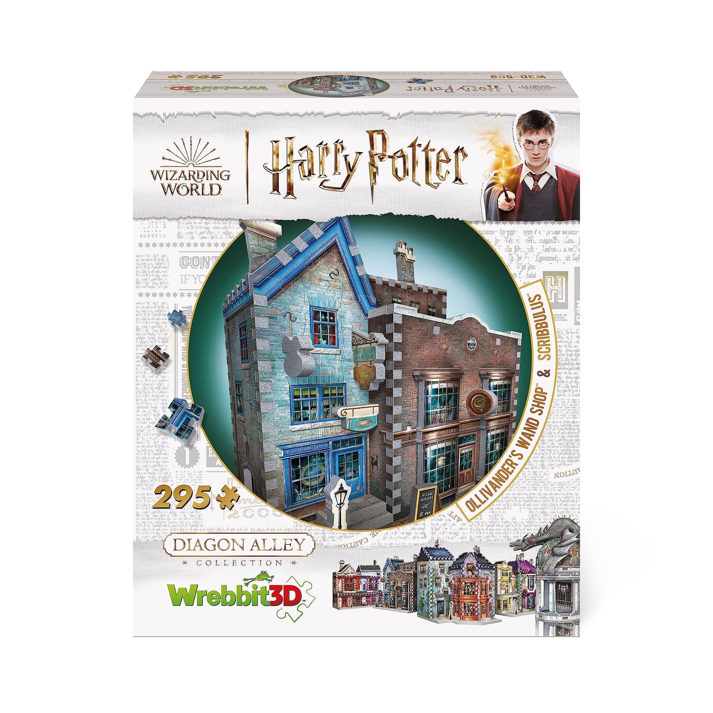 Wrebbit3D Ollivander’s Wand Shop 3D Puzzle – Diagon Alley Collection, 295 Pieces