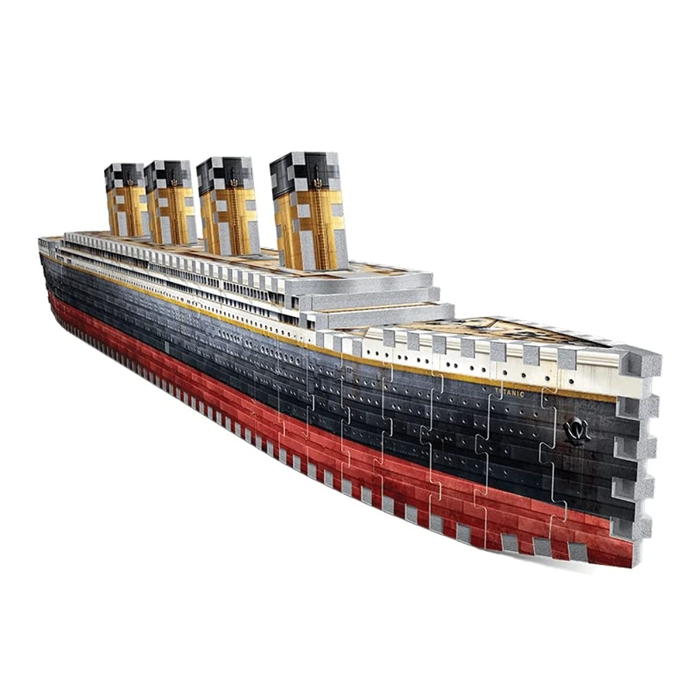 Wrebbit3D Titanic 3D Puzzle | 440 Foam-Backed Pieces | Historic Ship Model