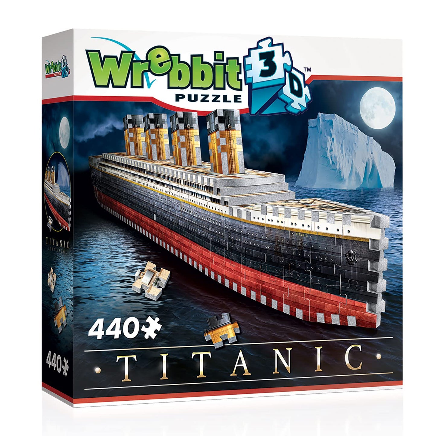 Wrebbit3D Titanic 3D Puzzle | 440 Foam-Backed Pieces | Historic Ship Model