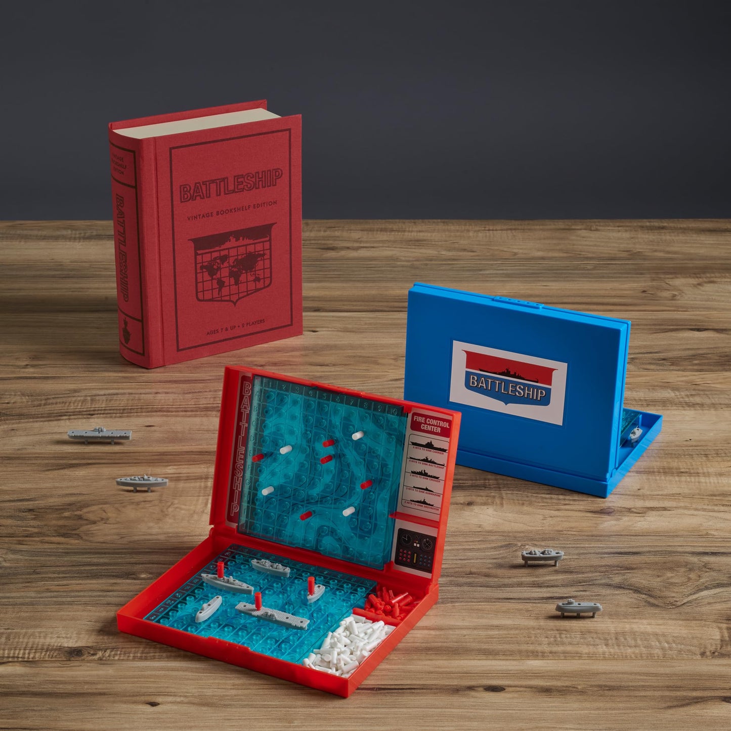 WS Game Company Battleship Vintage Bookshelf Edition – Folding Battle Cases