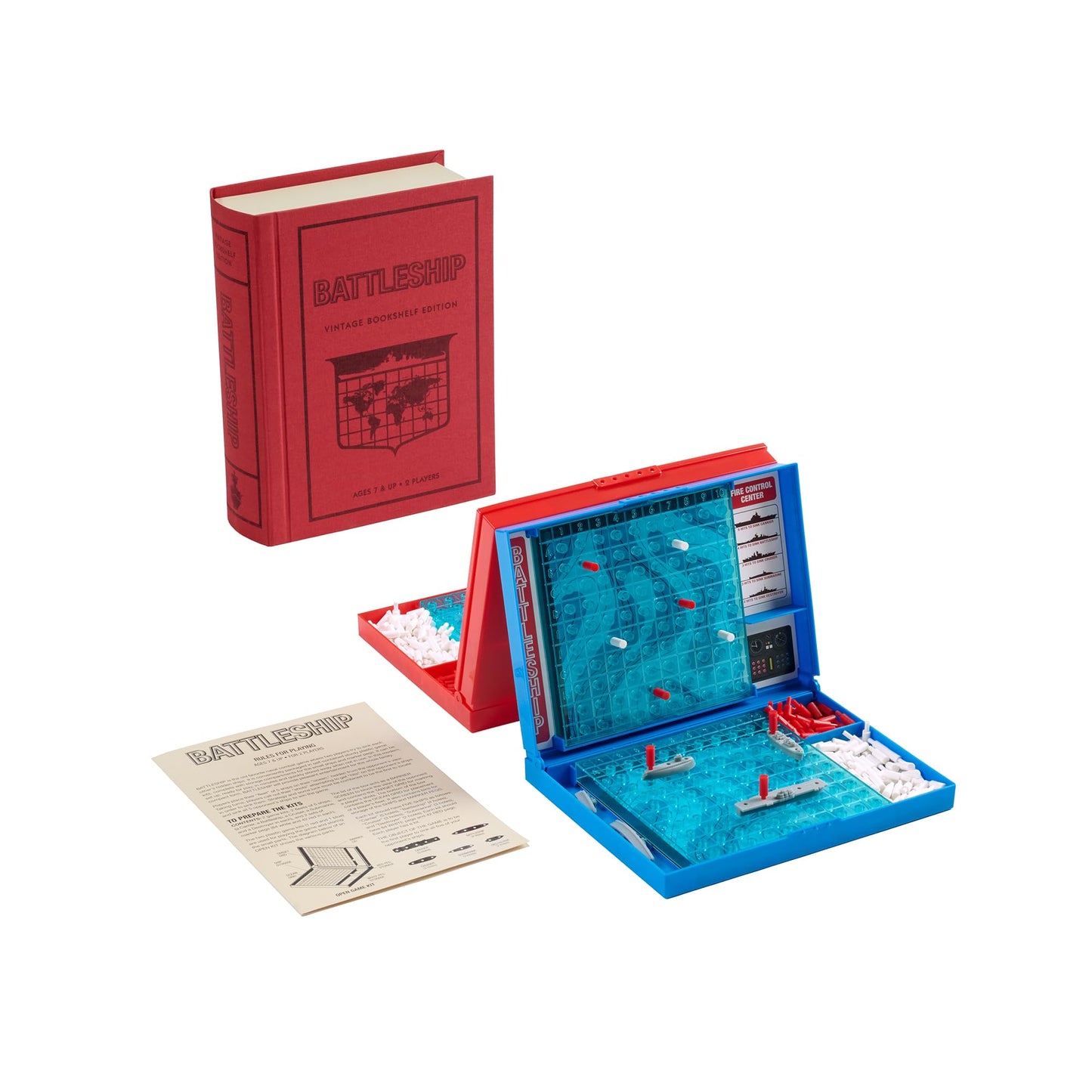 WS Game Company Battleship Vintage Bookshelf Edition – Folding Battle Cases