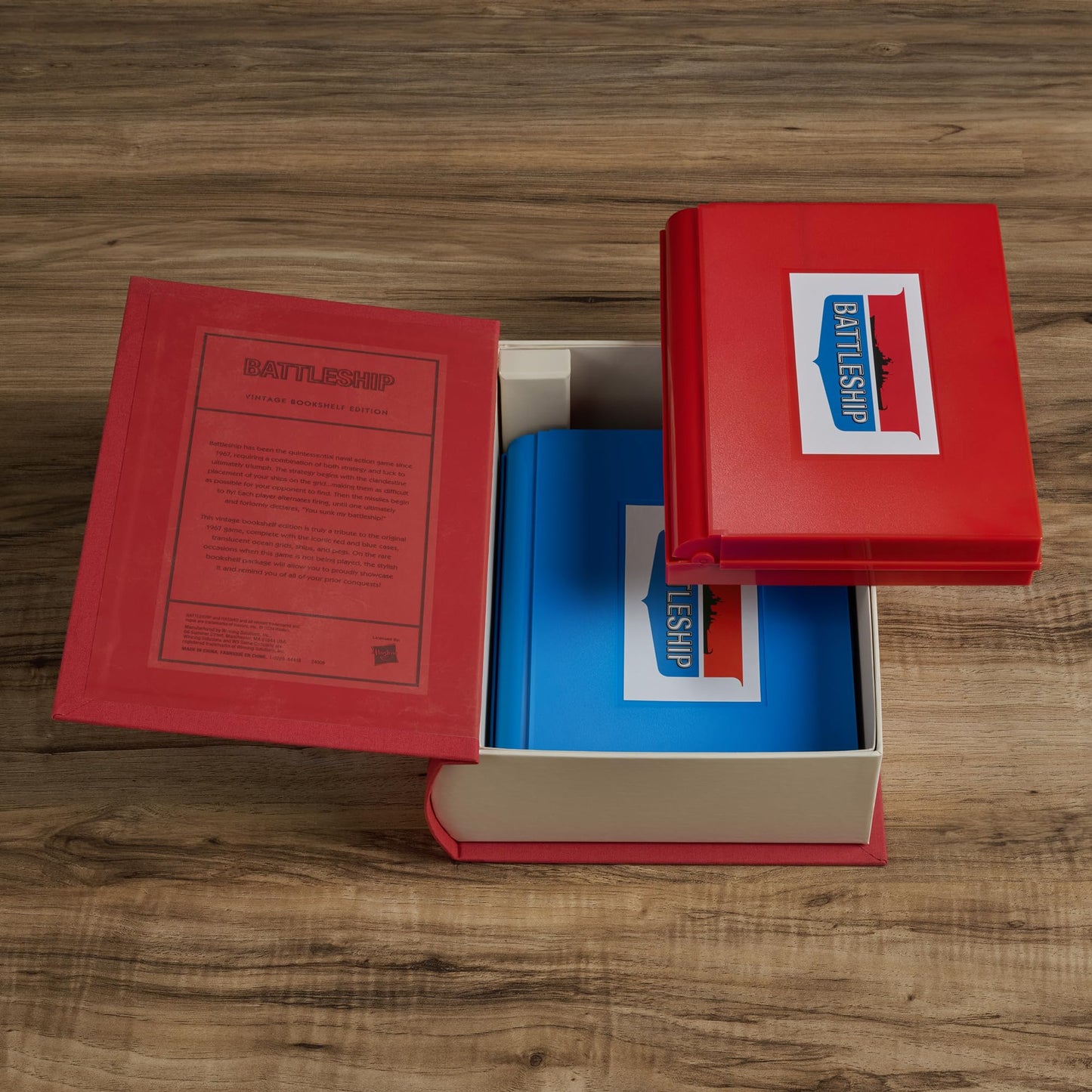 WS Game Company Battleship Vintage Bookshelf Edition – Folding Battle Cases