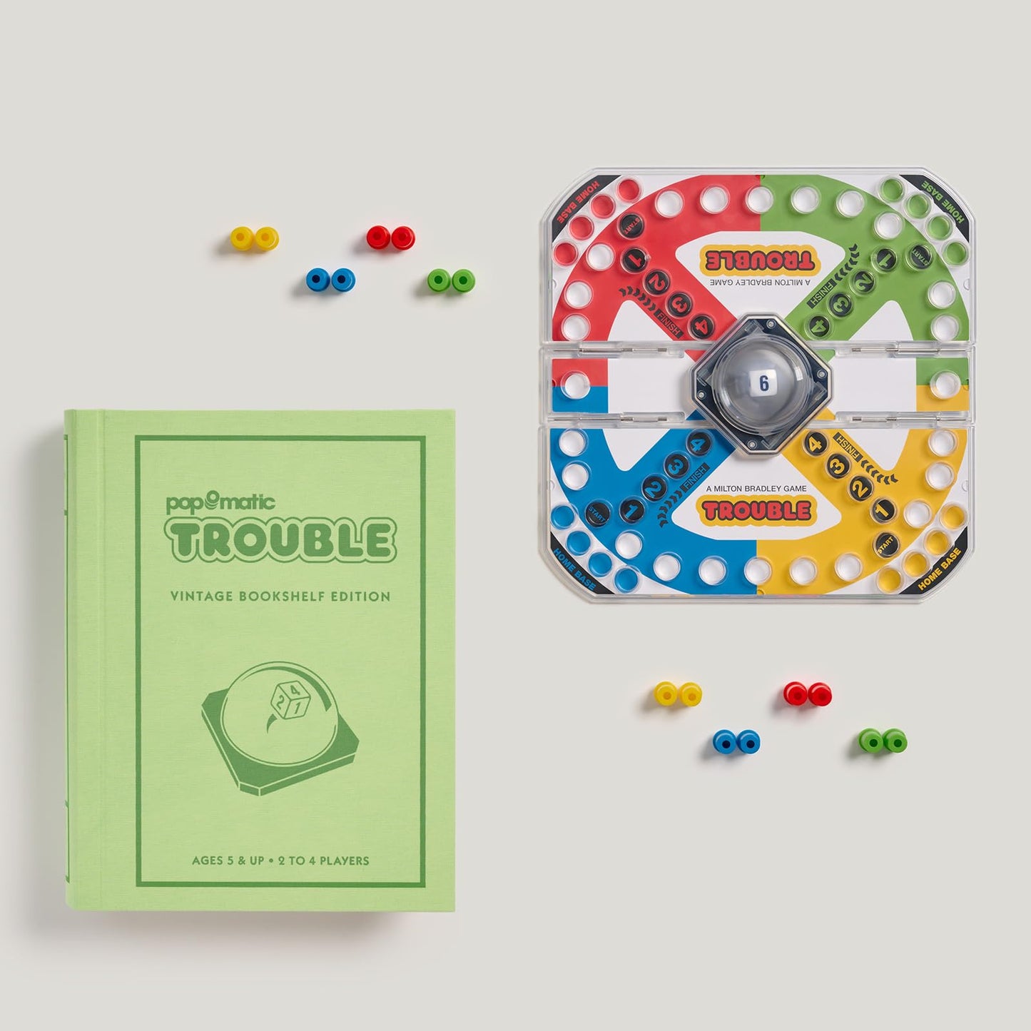WS Game Company Vintage Bookshelf Games: Risk, Trouble & Guess Who Collection