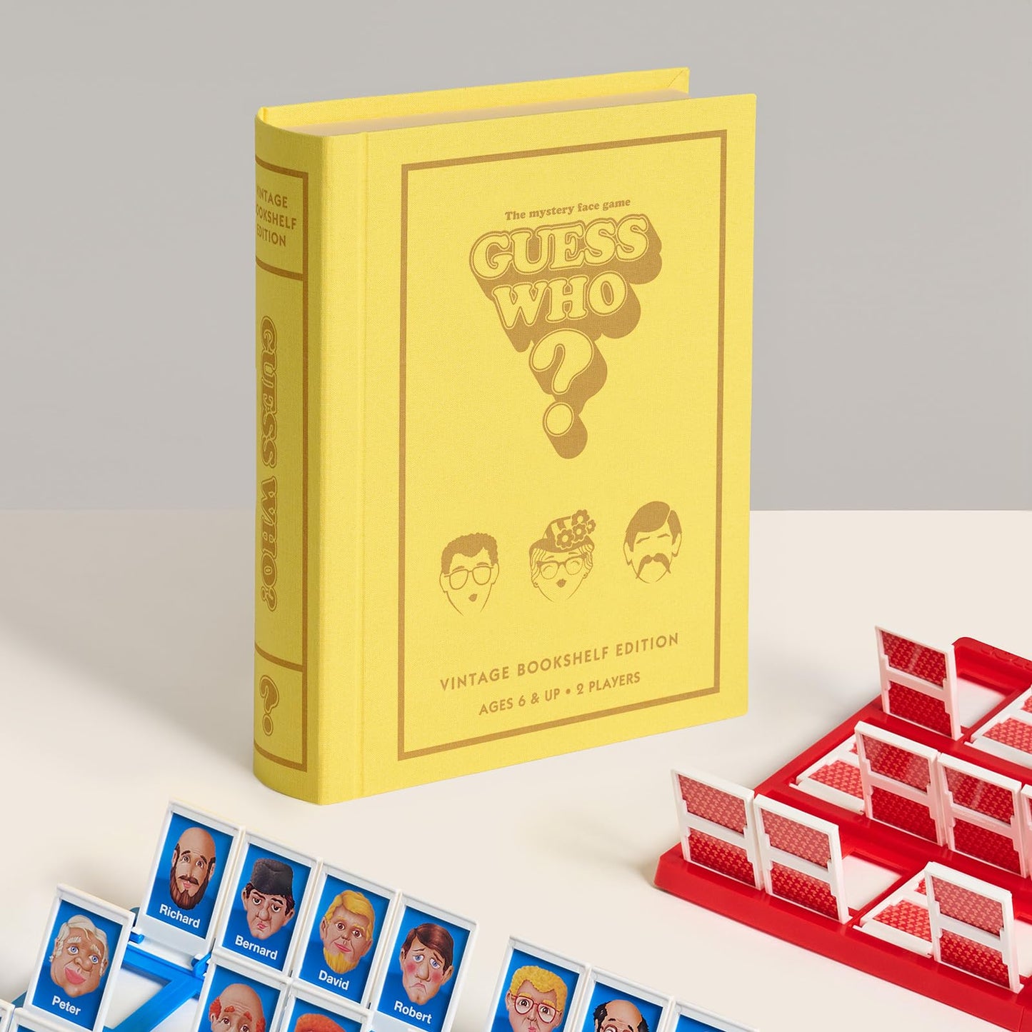 WS Game Company Guess Who? Vintage Bookshelf Edition – Linen-Wrapped Box & Slipcase
