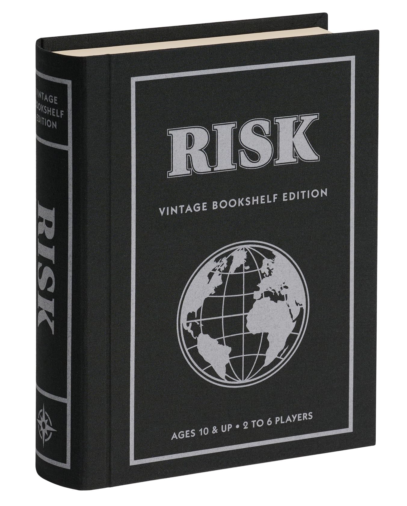 WS Game Company Risk Vintage Bookshelf Edition – Linen-Wrapped Book Box & Slipcase | Secret Mission Variant, 2-6 Players