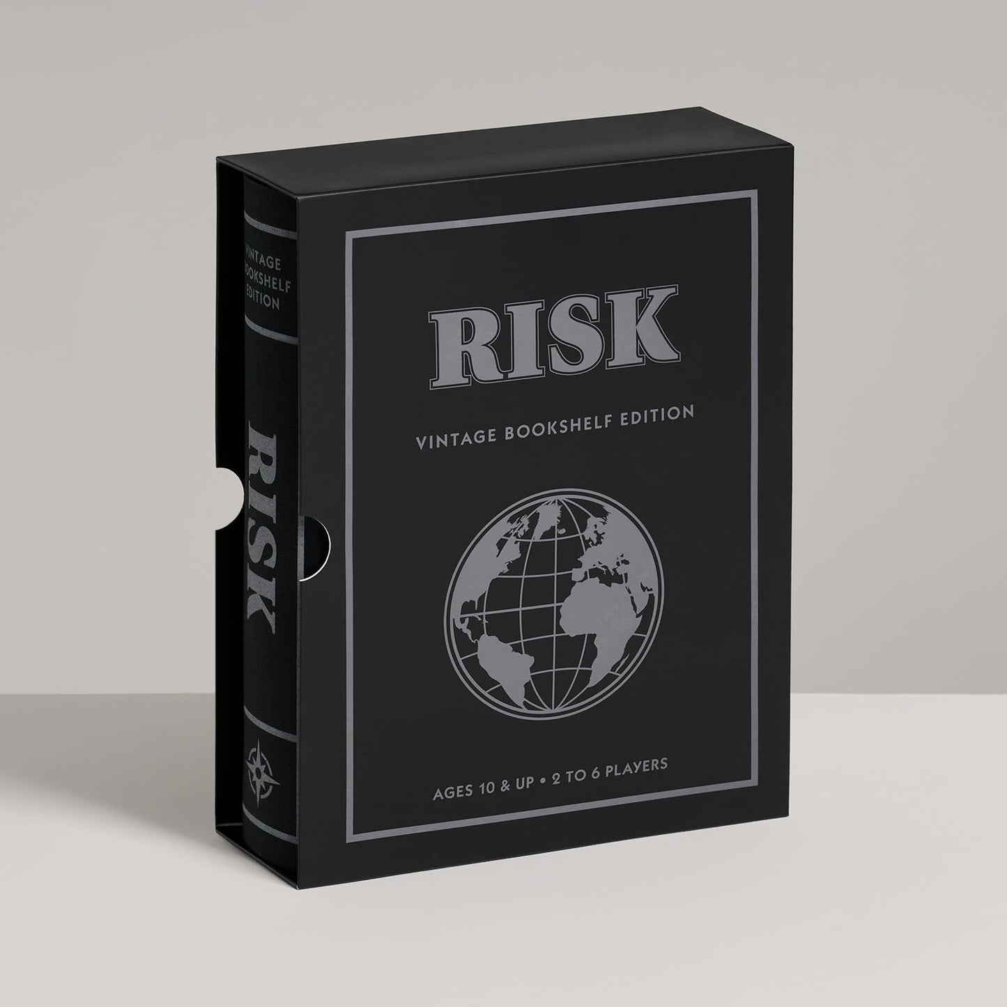 WS Game Company Risk Vintage Bookshelf Edition – Linen-Wrapped Book Box & Slipcase | Secret Mission Variant, 2-6 Players