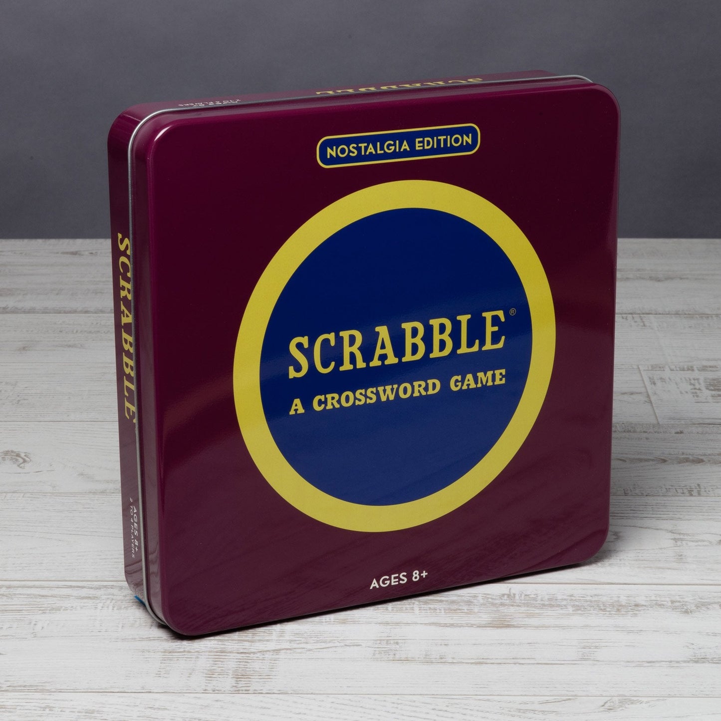 WS Game Company Scrabble Nostalgia Edition – Collectible Tin Word Game (Ages 8+)