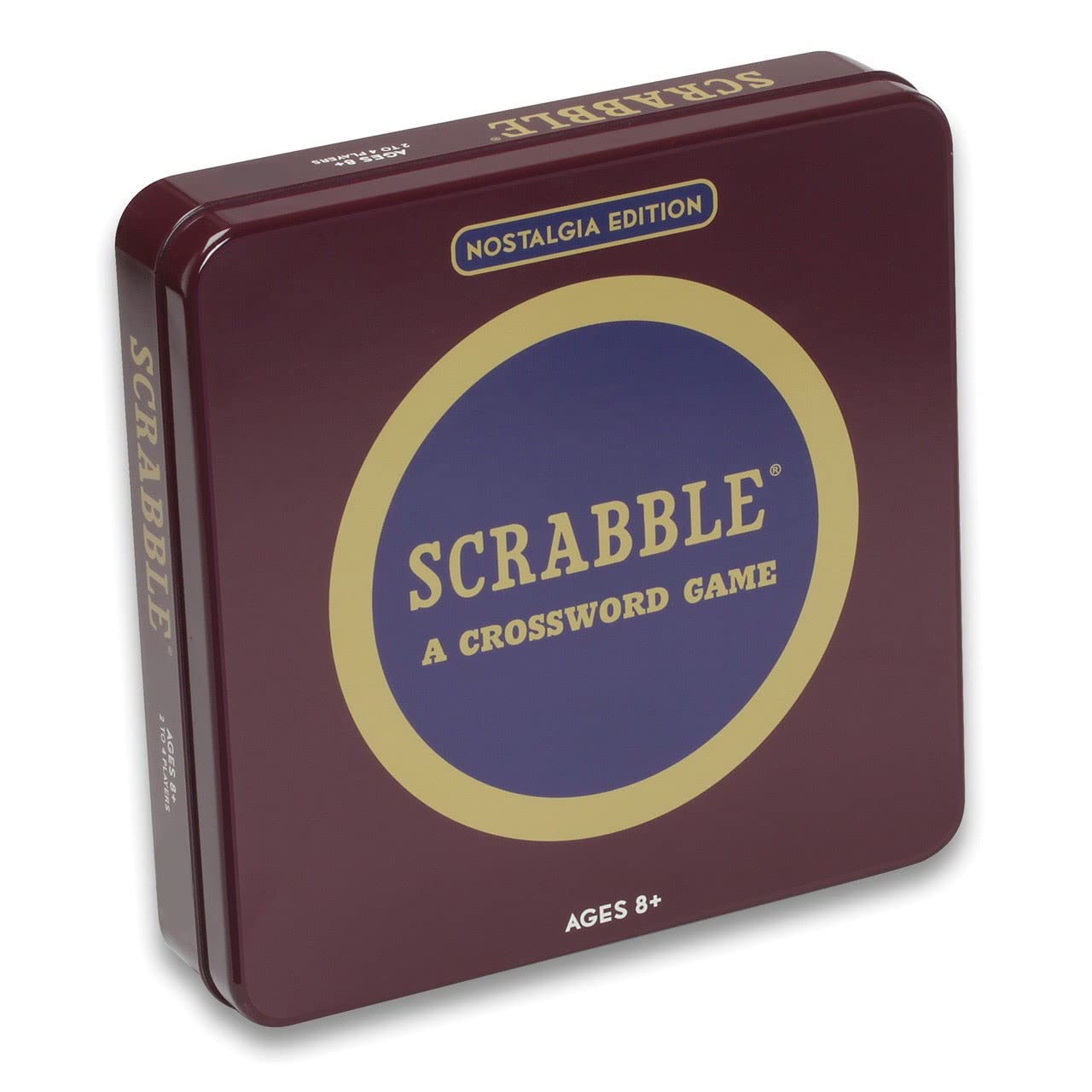WS Game Company Scrabble Nostalgia Edition – Collectible Tin Word Game (Ages 8+)