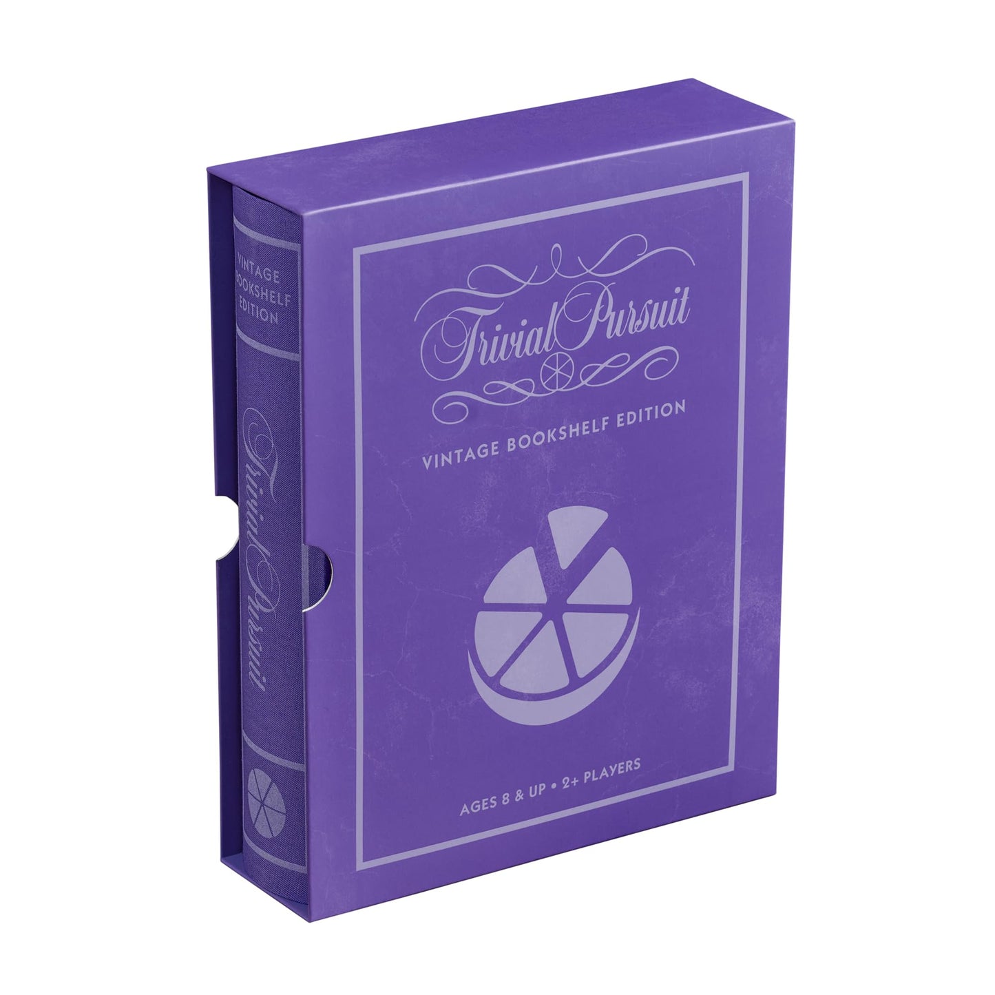 WS Game Company Trivial Pursuit Vintage Bookshelf Edition – Fabric-Wrapped Display, Family Trivia Game