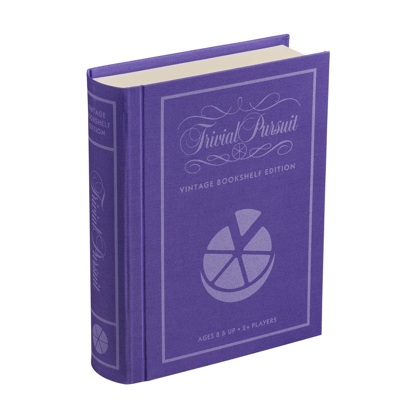 WS Game Company Trivial Pursuit Vintage Bookshelf Edition – Fabric-Wrapped Display, Family Trivia Game