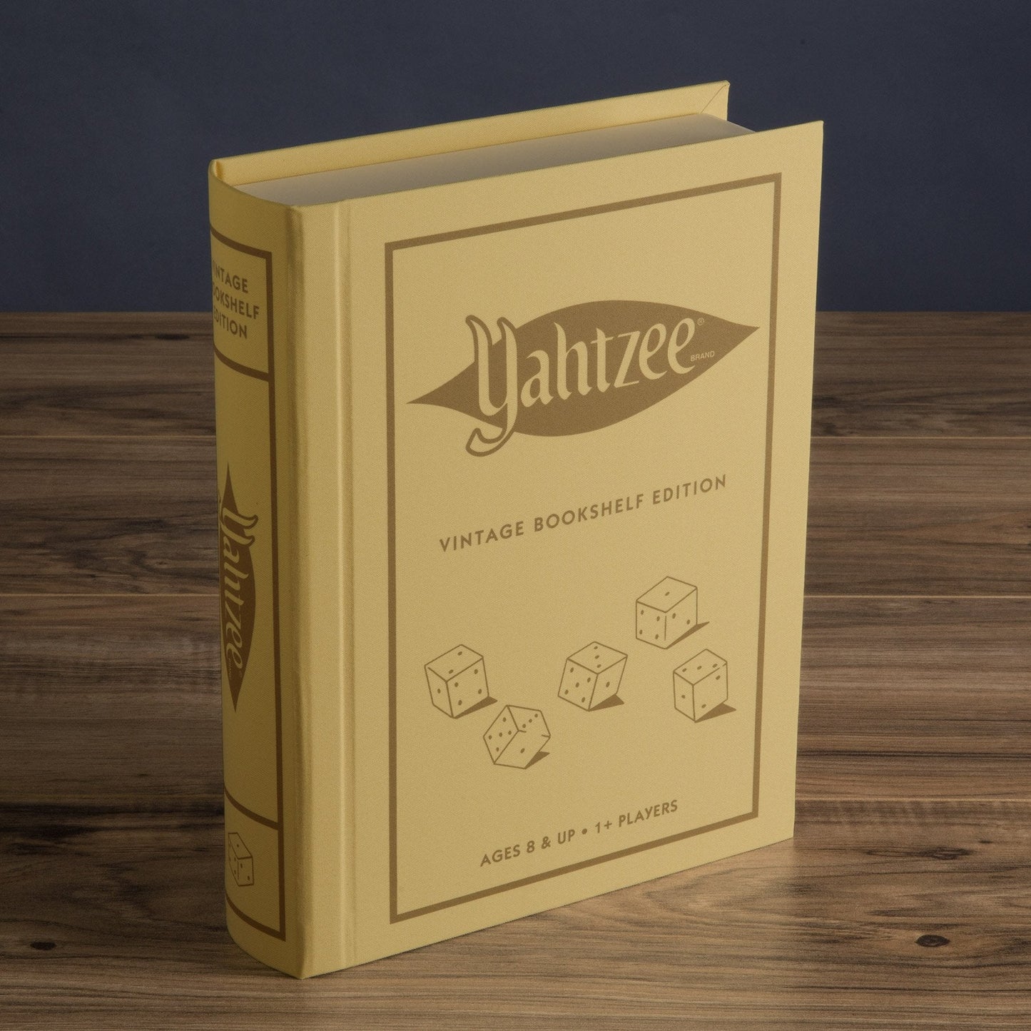 WS Game Company Yahtzee Vintage Bookshelf Edition – Luxury Linen-Wrapped Case & Deluxe Accessories