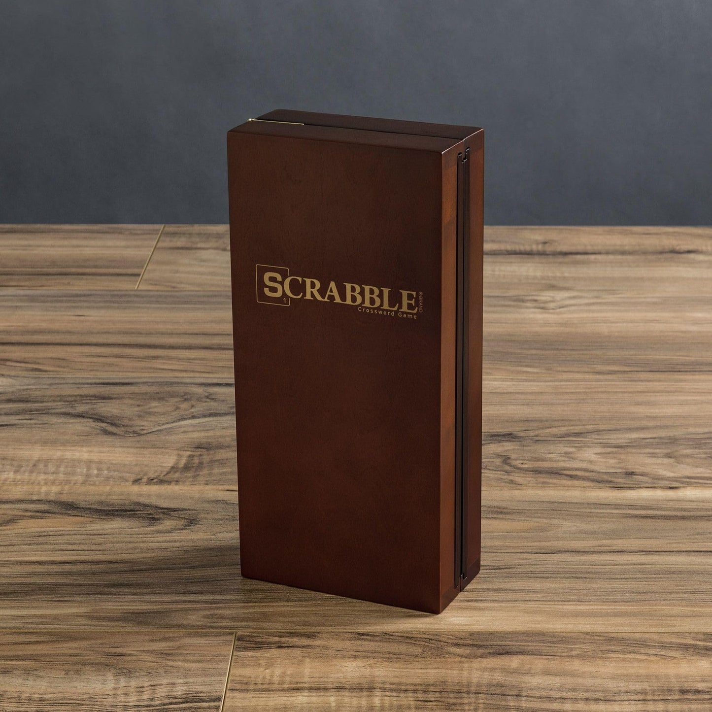 Scrabble Deluxe Travel Edition by WS Game Company | Compact Wooden Case with Raised Grid