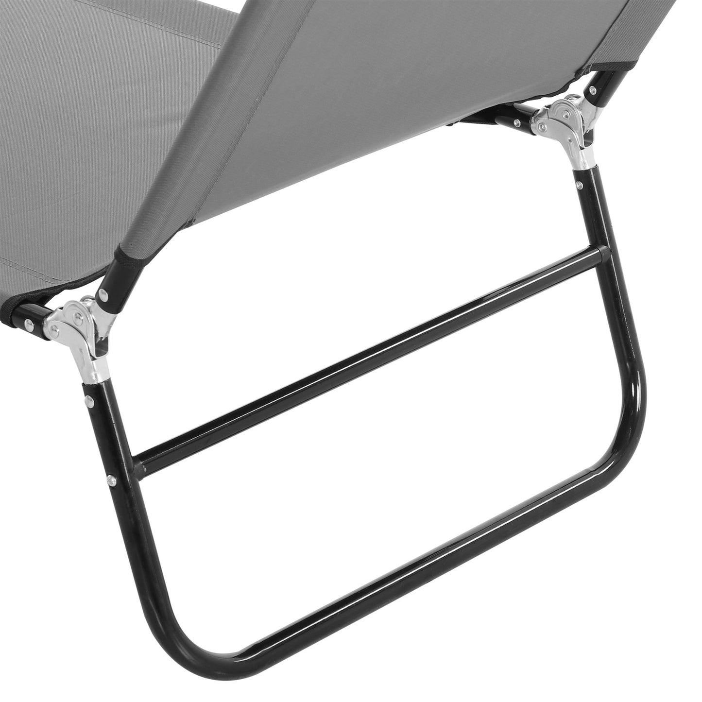 Outsunny 2 Piece Reclining Chaise Lounge with 5-Level Adjustable Backrest