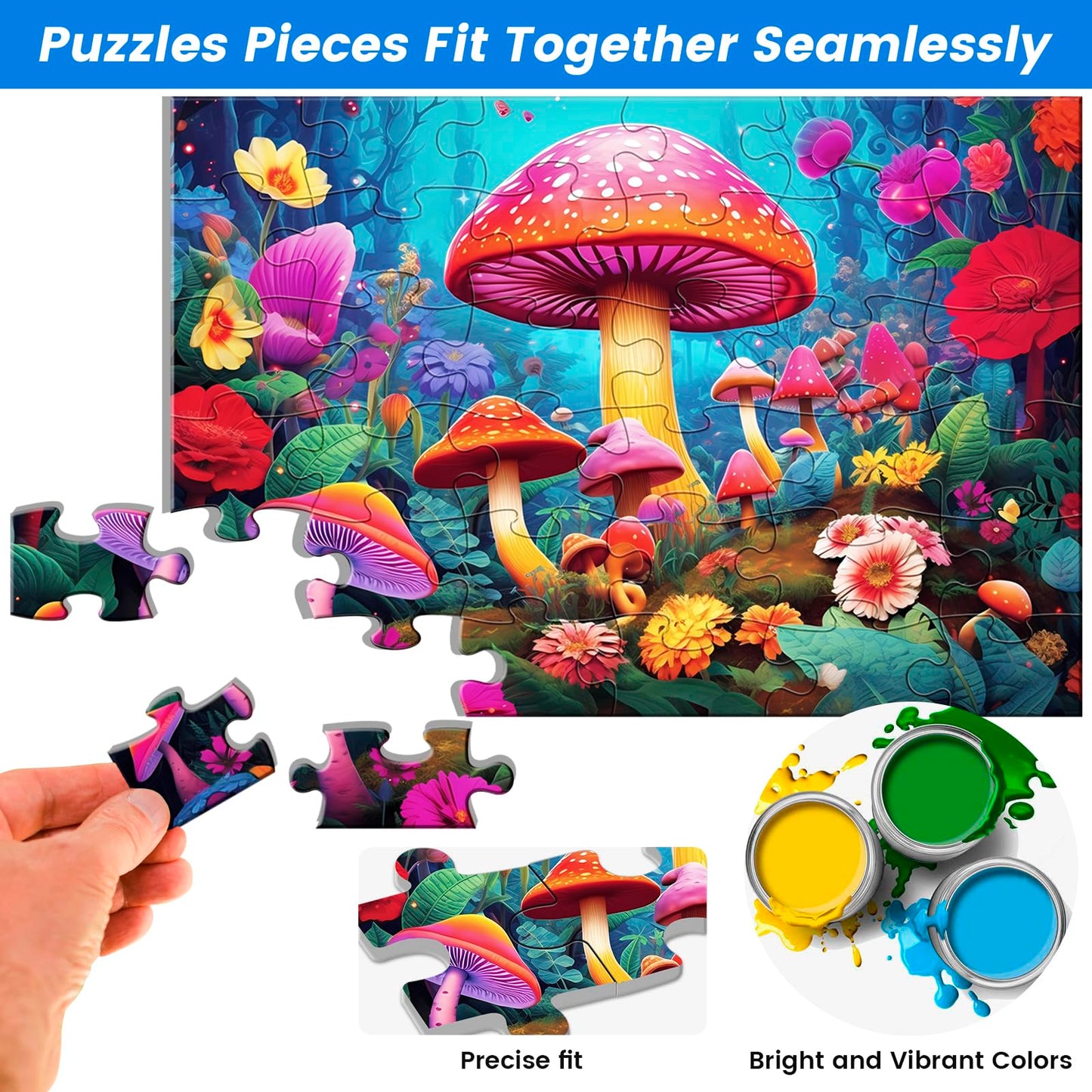 WSCXSC 36-Piece Senior Puzzles 6 Pack – Large-Piece Jigsaws for Easy Handling and Engagement