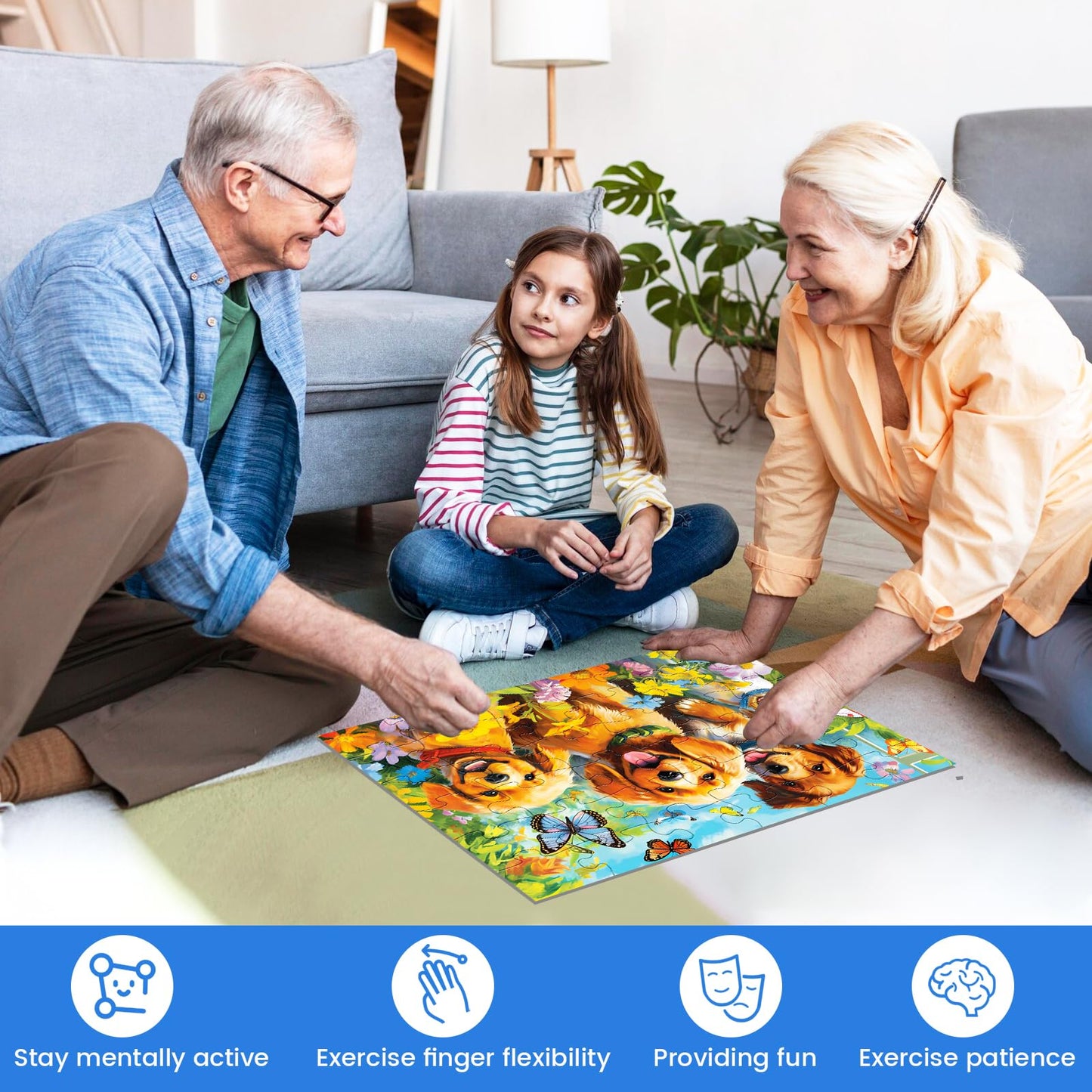 WSCXSC 36-Piece Senior Puzzles 6 Pack – Large-Piece Jigsaws for Easy Handling and Engagement