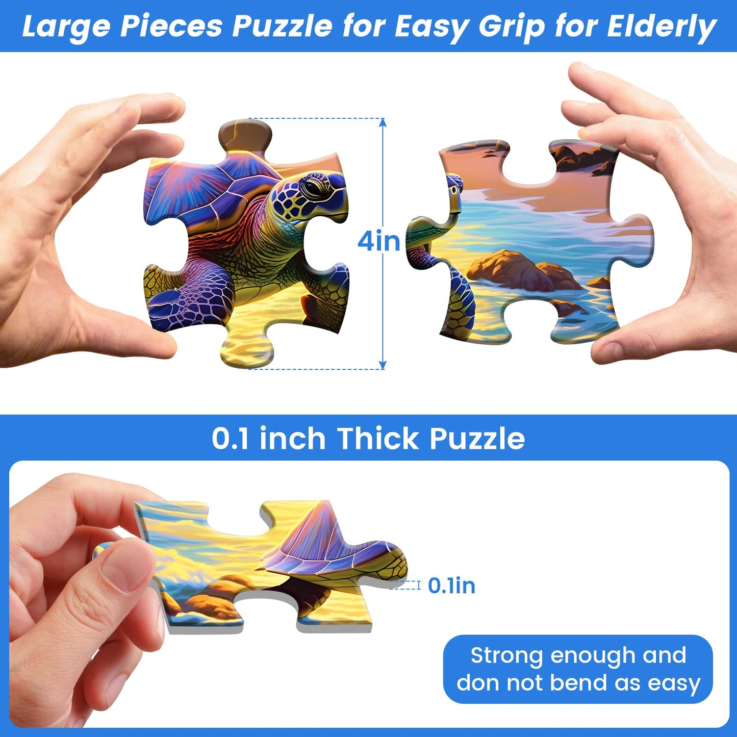 WSCXSC 36-Piece Senior Puzzles 6 Pack – Large-Piece Jigsaws for Easy Handling and Engagement
