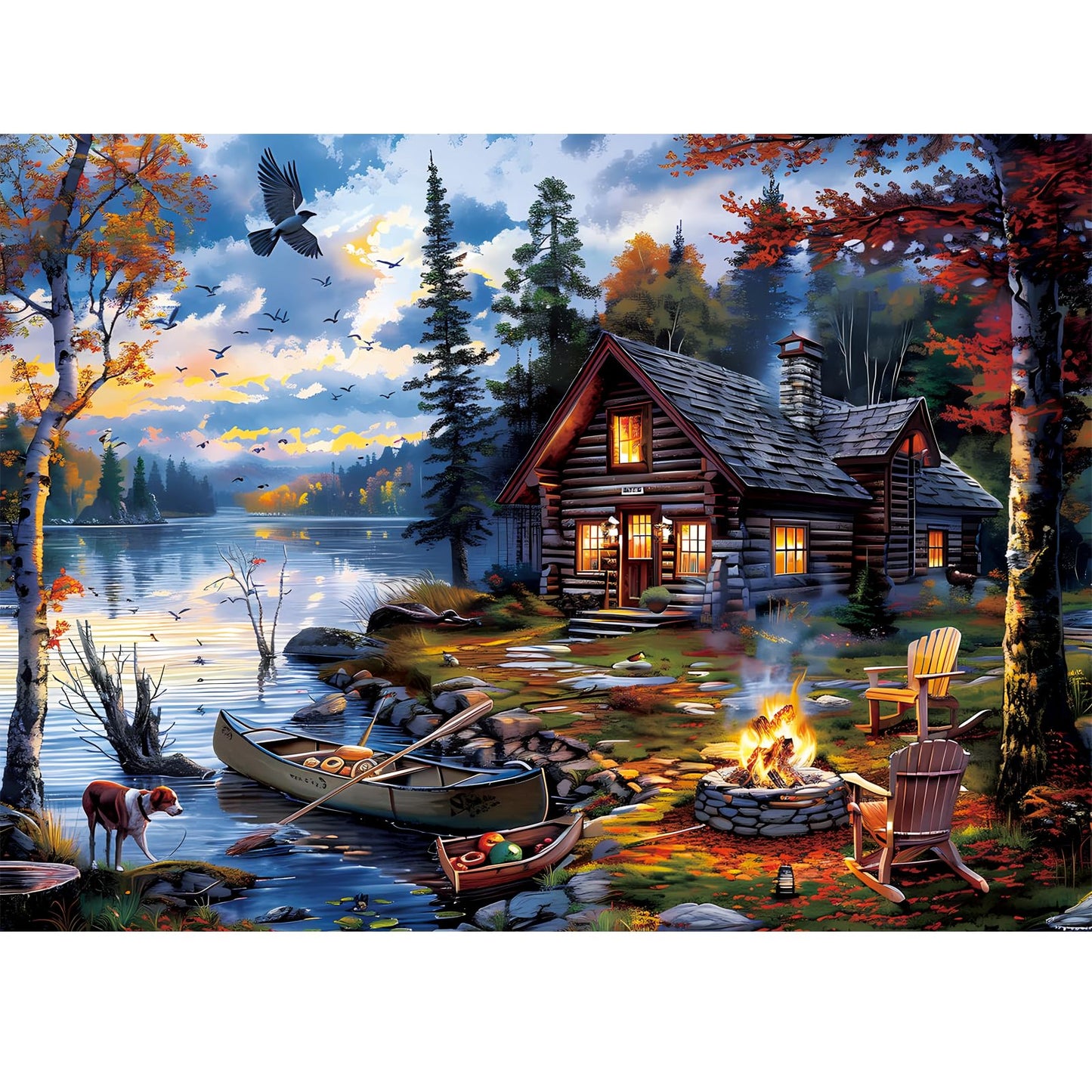 WSCXSC Puzzles for Adults - 500-Piece Countryside Autumn Jigsaw Puzzle | Family Fun, Brain Teaser Gift, 20.5 x 15