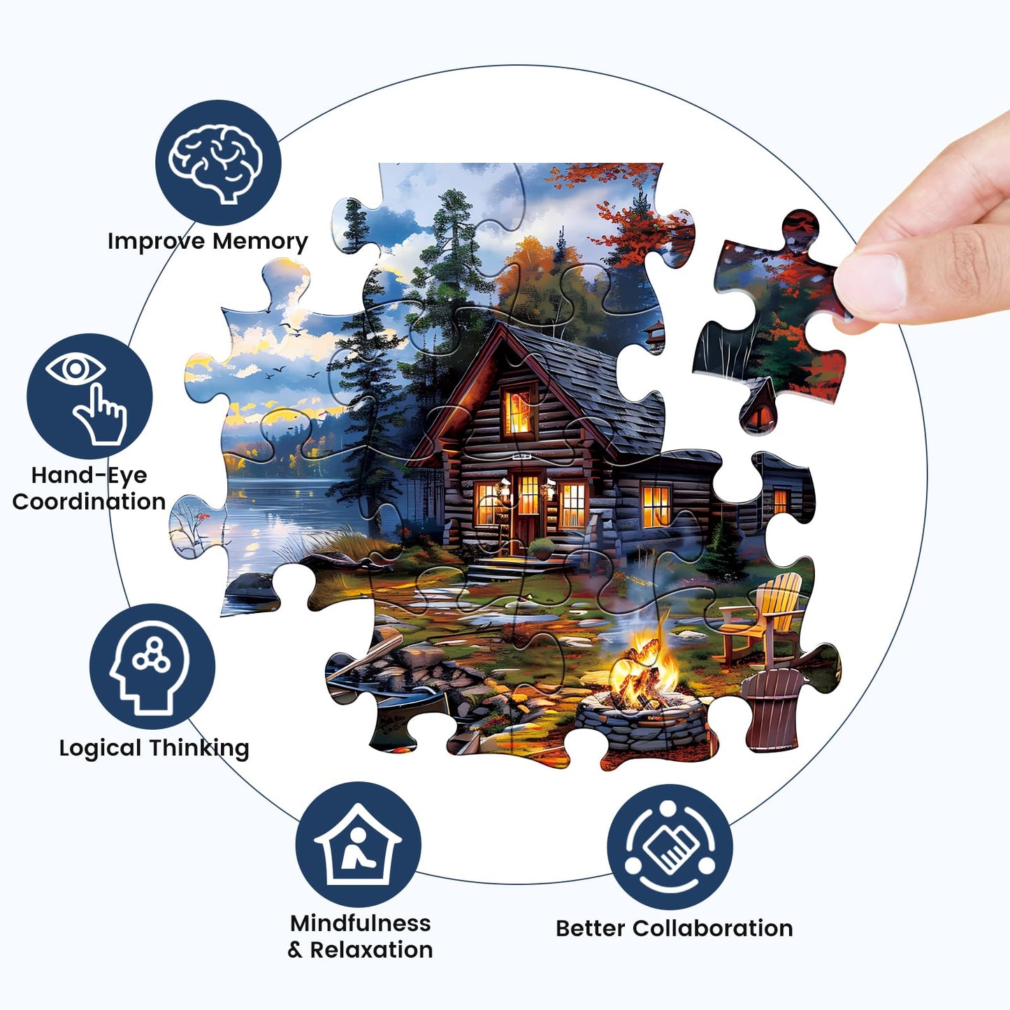 WSCXSC Puzzles for Adults - 500-Piece Countryside Autumn Jigsaw Puzzle | Family Fun, Brain Teaser Gift, 20.5 x 15