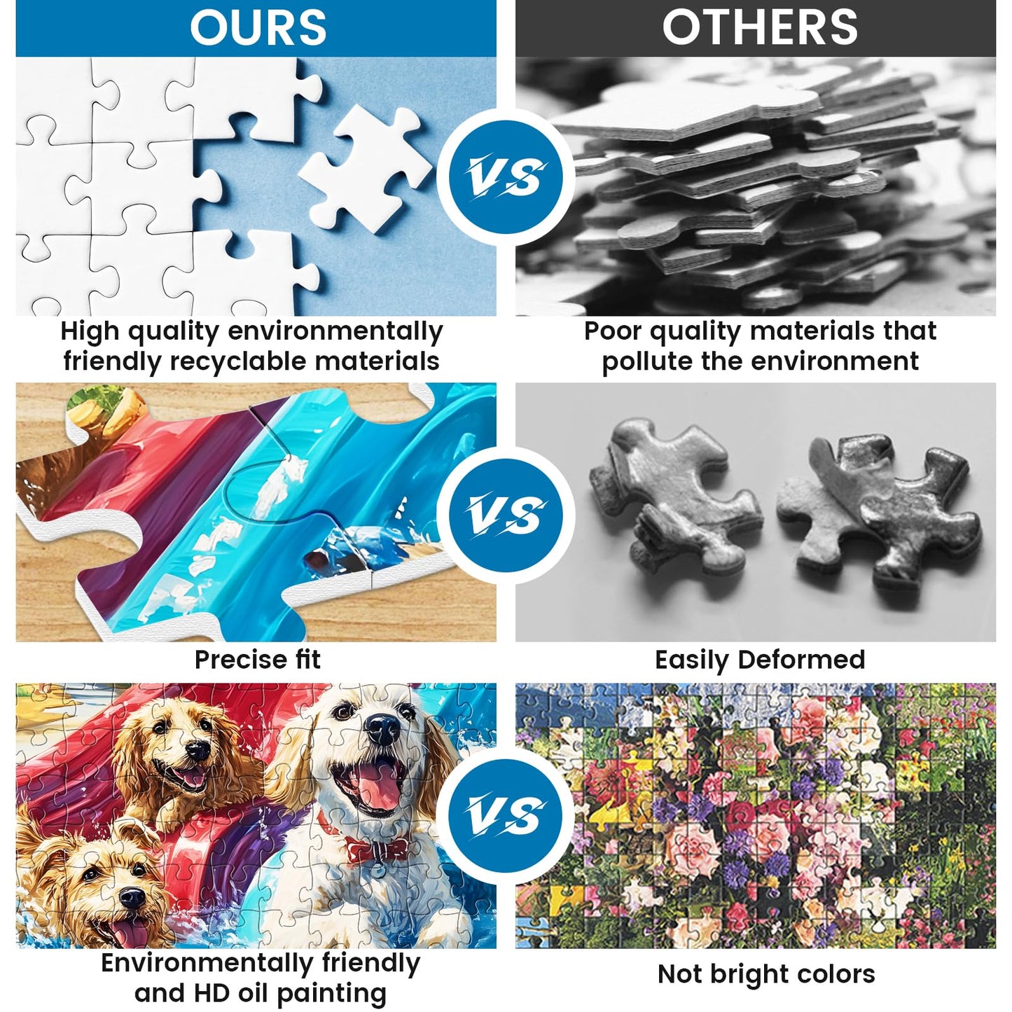WSCXSC 300 Piece Puppy Puzzle for Adults – Premium Cardboard Jigsaw 20.5x15 in