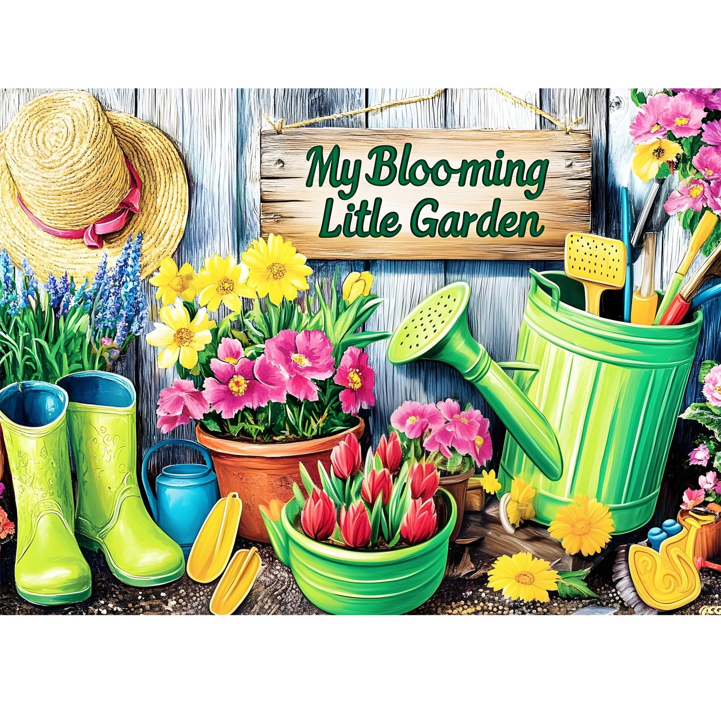 WSCXSC 300 Piece Flower Garden Puzzle for Adults – Premium Cardboard Jigsaw