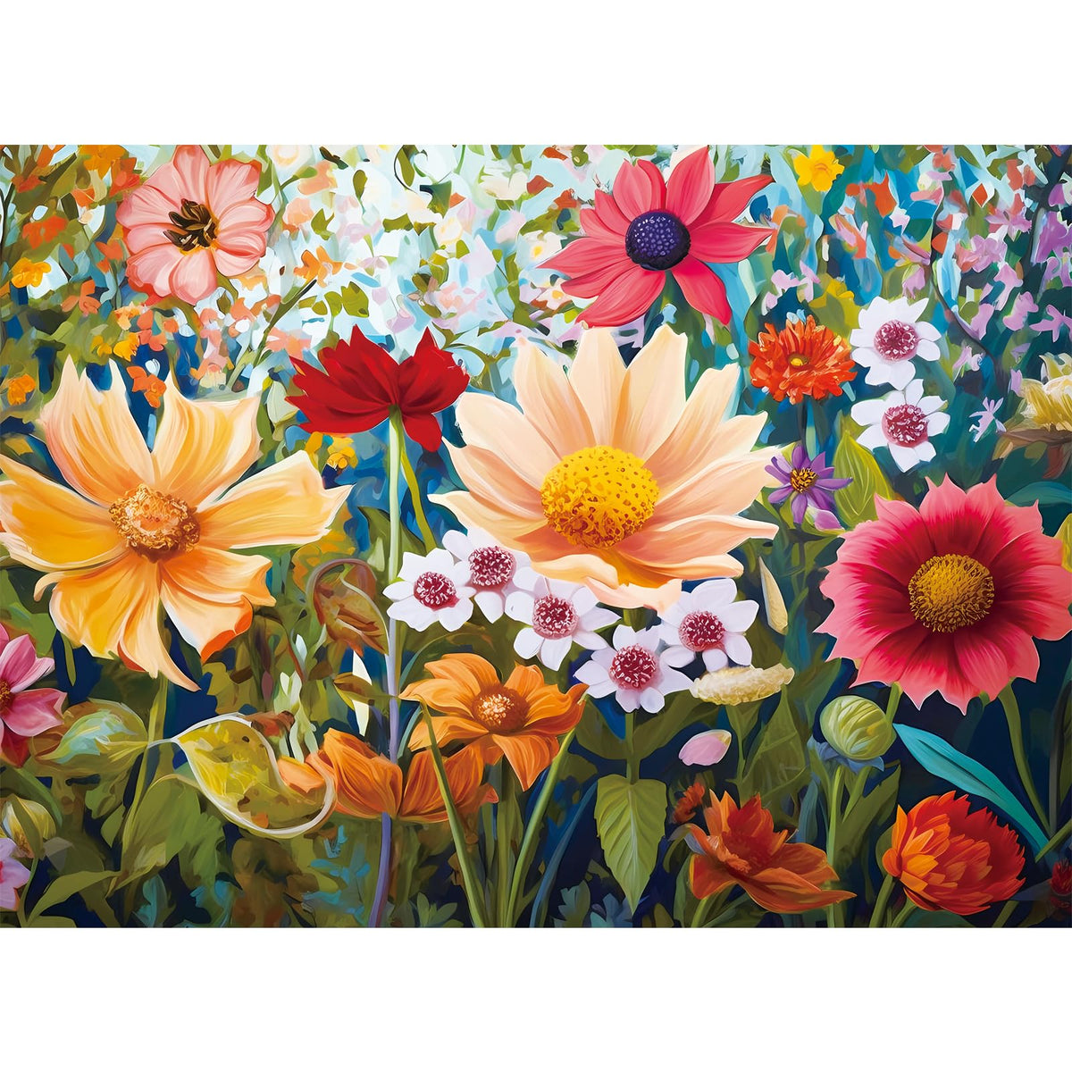 WSCXSC Jigsaw Puzzles 300 Pieces Flower Puzzle for Adults – Recycled Cardboard, 20.5 x 15 in