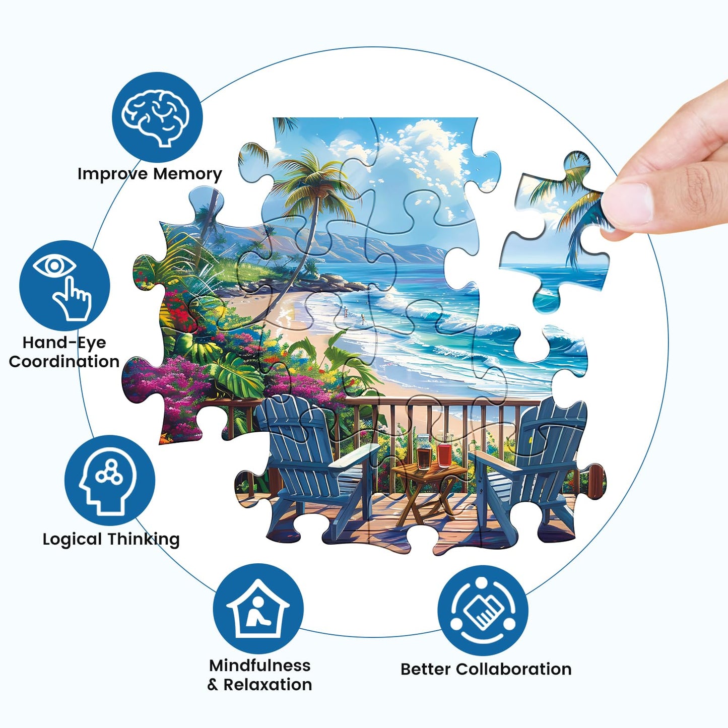 WSCXSC Jigsaw Puzzles for Adults – 500 Pieces, Interlock, Dust-Free, 20.5 x 15 in
