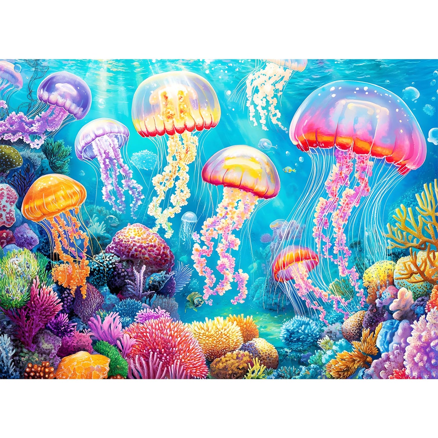 WSCXSC 300-Piece Ocean Jellyfish Puzzle – Premium Jigsaw for Adults & Family Fun