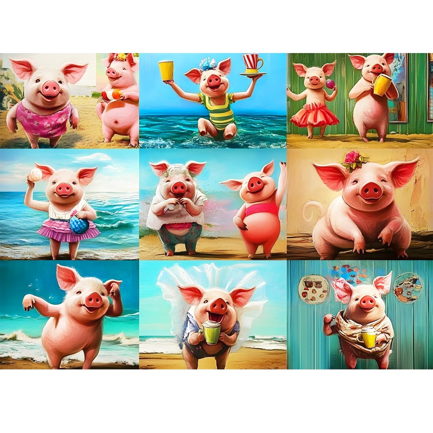 WSCXSC 300-Piece Pig Jigsaw Puzzle for Adults – Relaxation & Family Fun