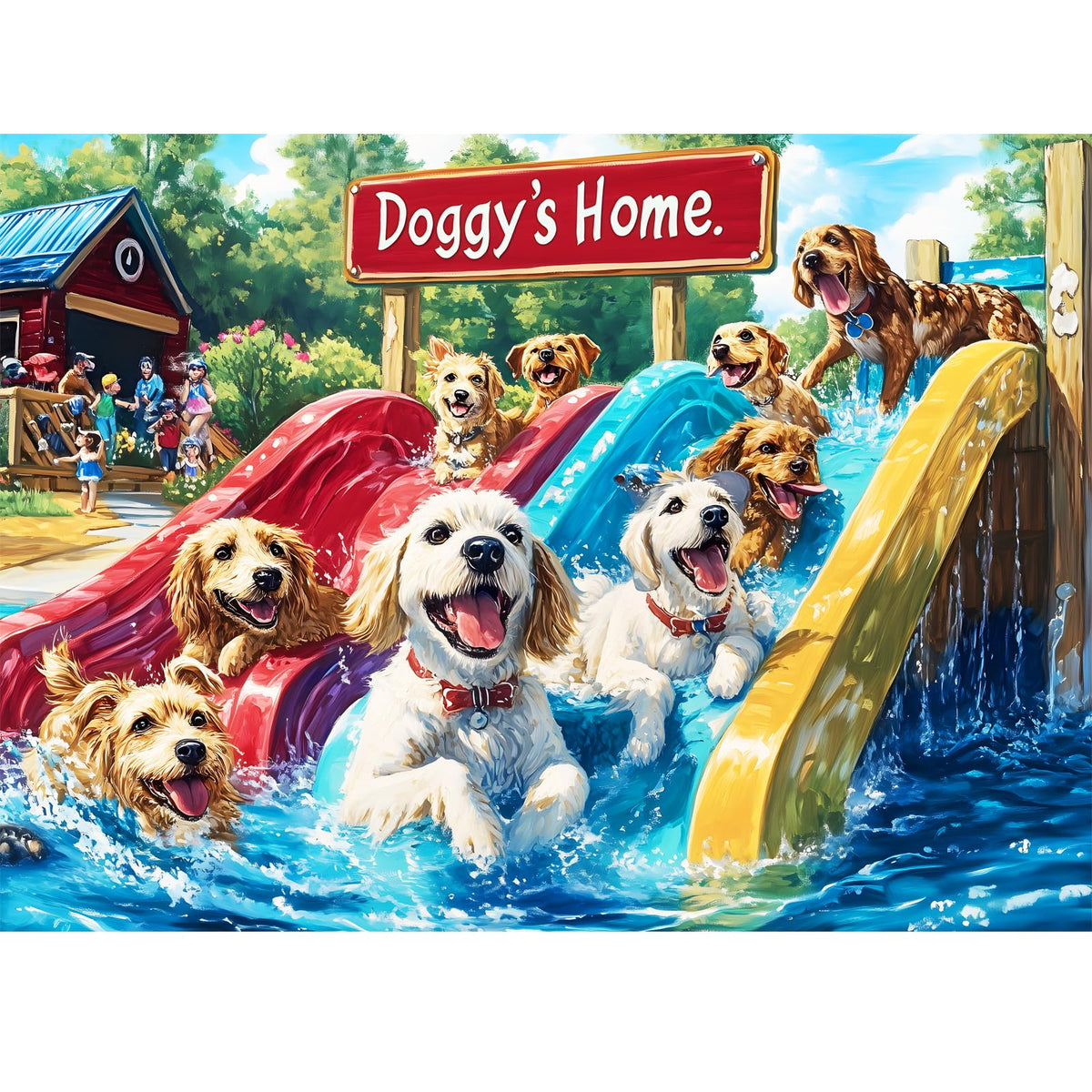 WSCXSC 300 Piece Puppy Puzzle for Adults – Premium Cardboard Jigsaw 20.5x15 in