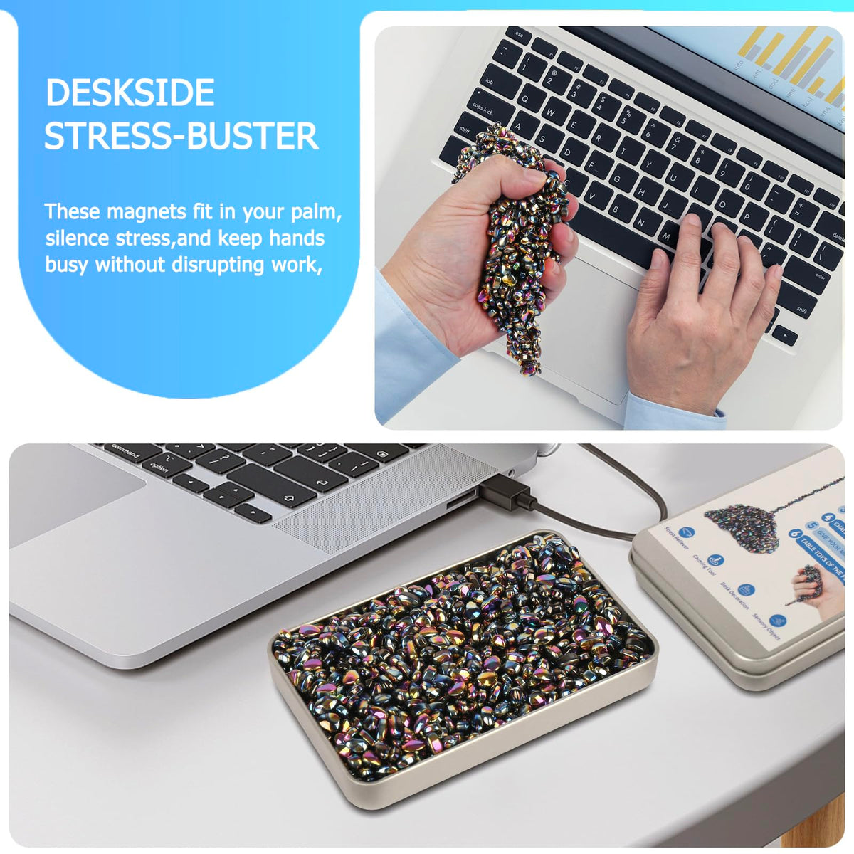 WSEJK 1100 PCS Fidget Toys for Stress Relief – Colorful Sensory Desk Toys for ADHD & Anxiety
