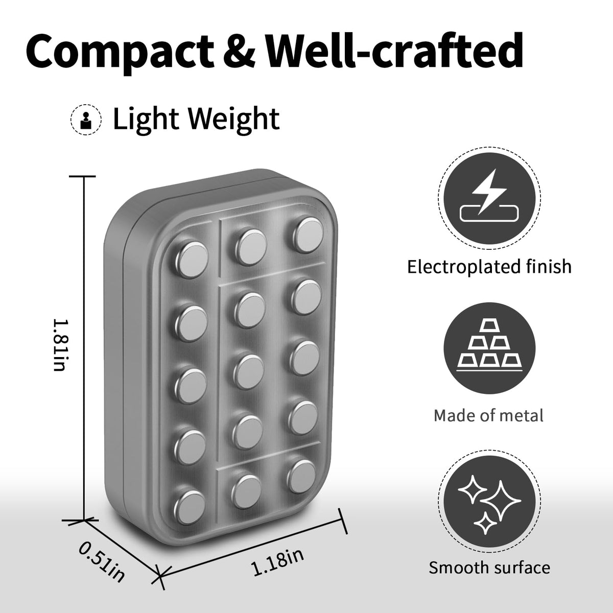 WSHWXY Fidget Slider — Magnetic Metal EDC Toy for Adults