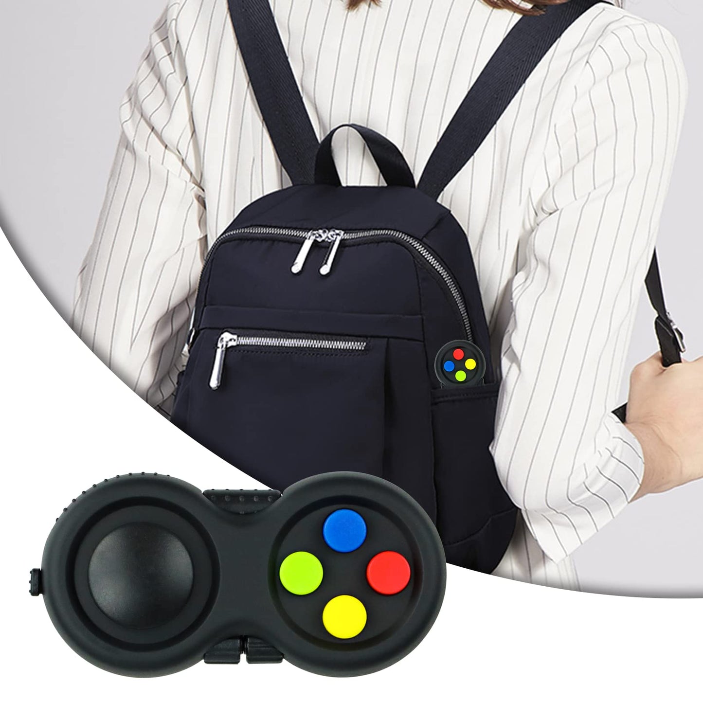 WTYCD Original Fidget Toy Game – 8-Function Rubberized Controller Fidget for Stress & Focus