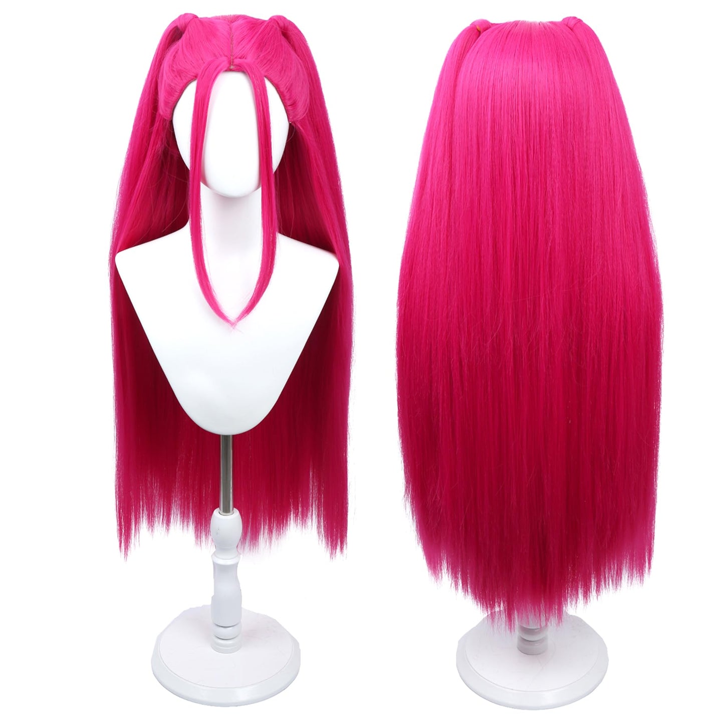 WTHCOS Long Hot Pink Wig for Women - Cosplay Anime Halloween