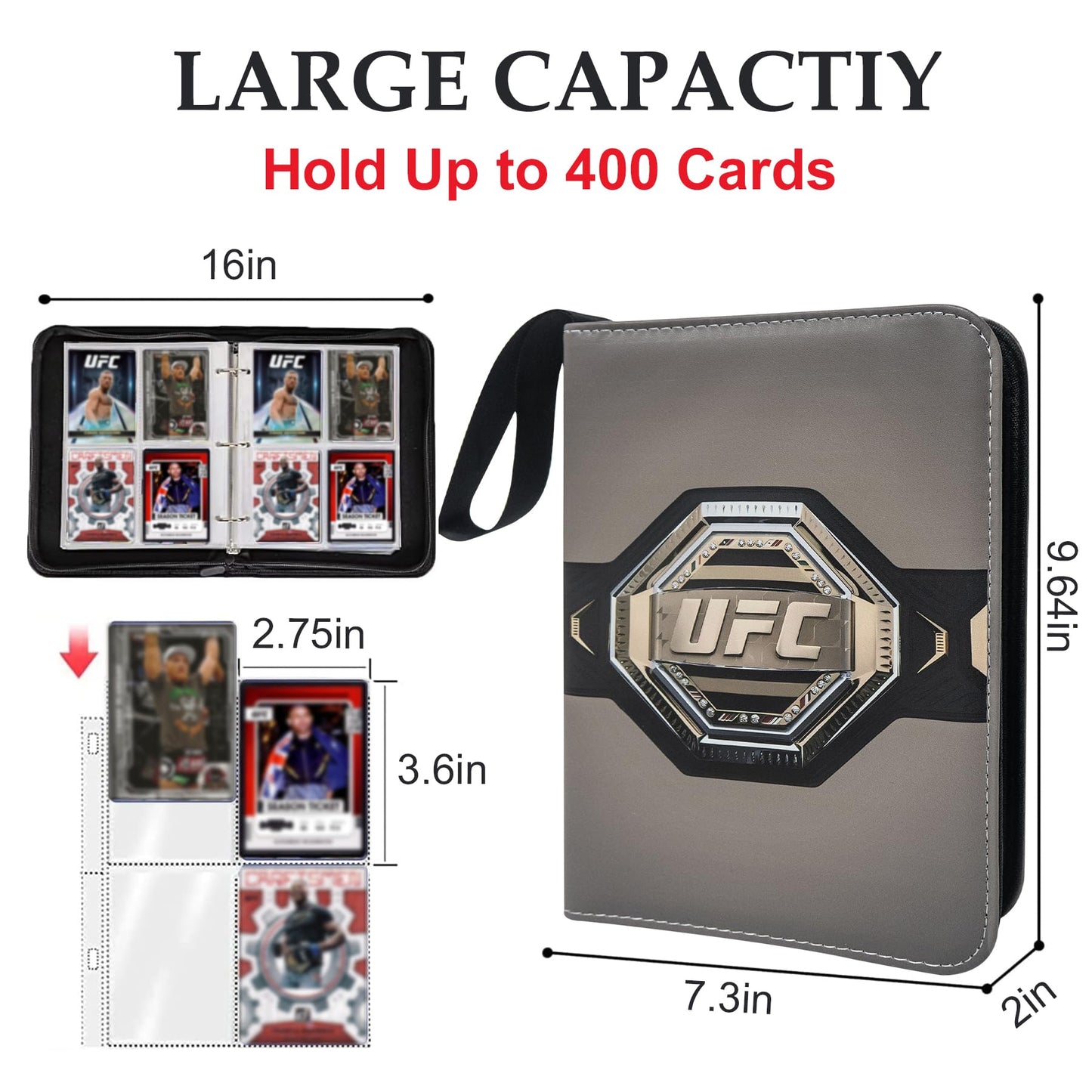 WTVIDAS 400 Pockets Card Binder – Portable Waterproof Card Storage for Collectors