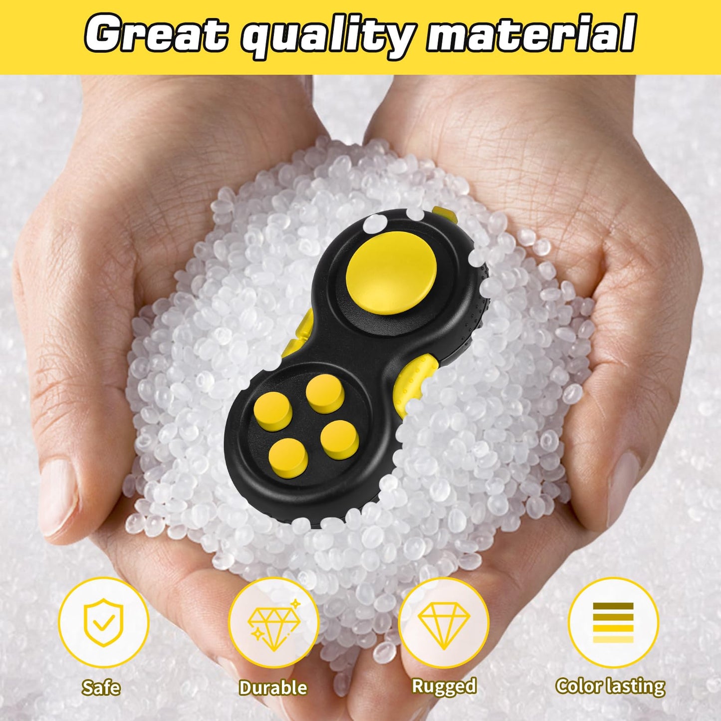 WTYCD Original Fidget Toy Game — 8-Function Rubberized Controller with Lanyard