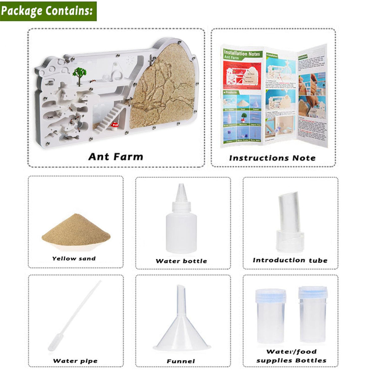 Ant Farm Castle – Large Viewing Area Kit for Live Ants | Educational Observation Habitat by wtsyant