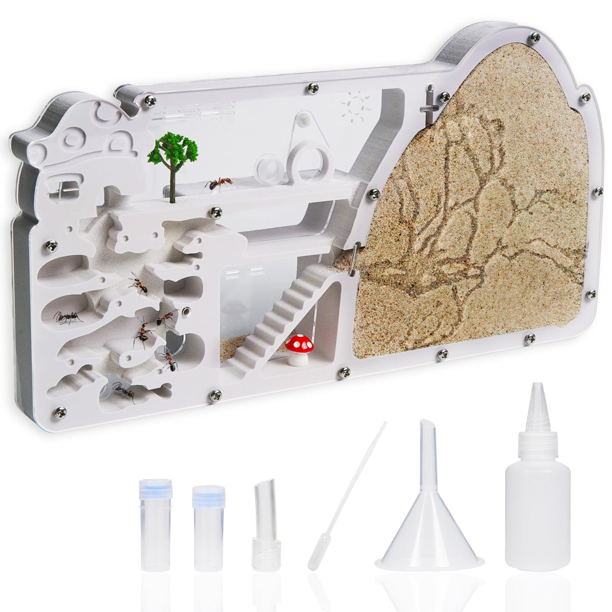 Ant Farm Castle – Large Viewing Area Kit for Live Ants | Educational Observation Habitat by wtsyant