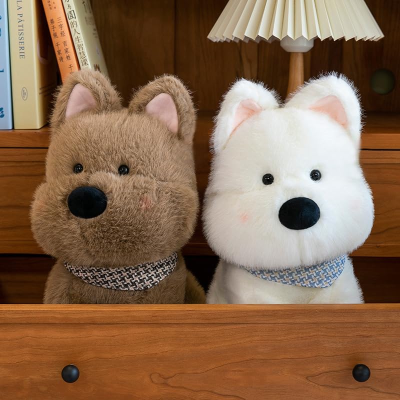 WUFUVAP West Highland White Terrier Plush — Soft 10-Inch Westie Puppy Stuffed Animal