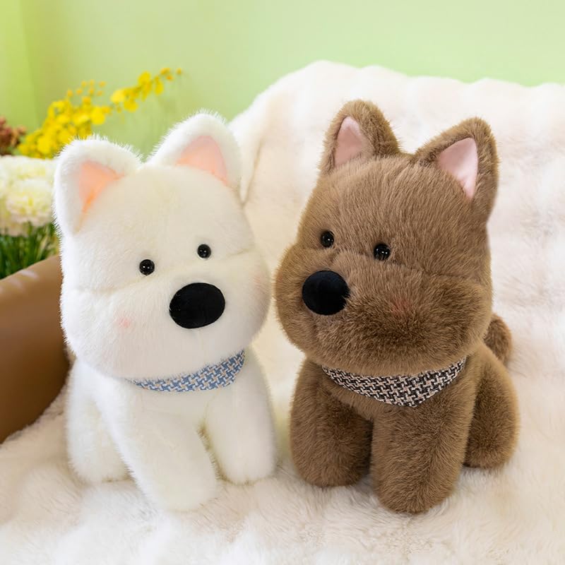 WUFUVAP West Highland White Terrier Plush — Soft 10-Inch Westie Puppy Stuffed Animal