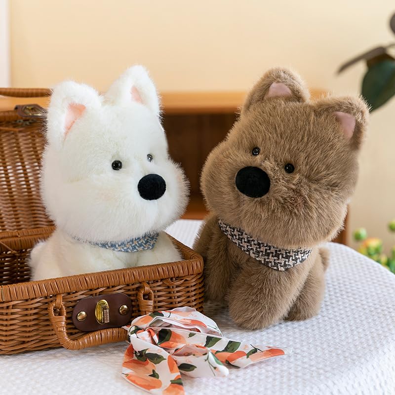 WUFUVAP West Highland White Terrier Plush — Soft 10-Inch Westie Puppy Stuffed Animal