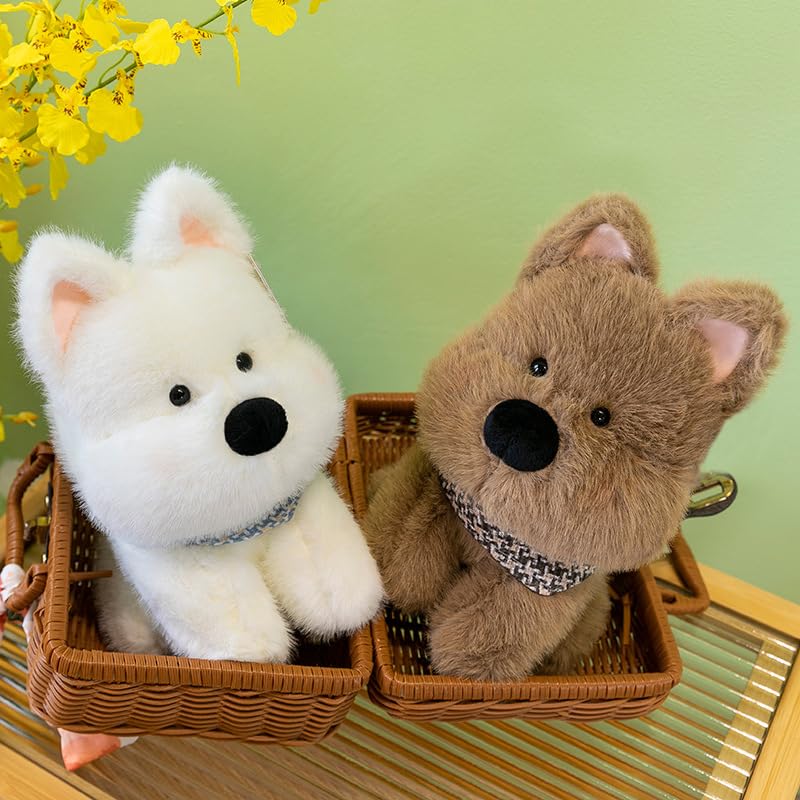 WUFUVAP West Highland White Terrier Plush — Soft 10-Inch Westie Puppy Stuffed Animal