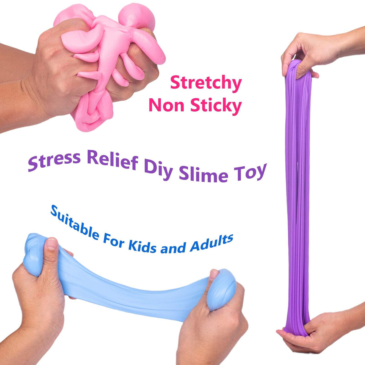 WUHUANIU 9 Pack Butter Slime Kit — Soft, Non-Sticky Slime for Creative Play