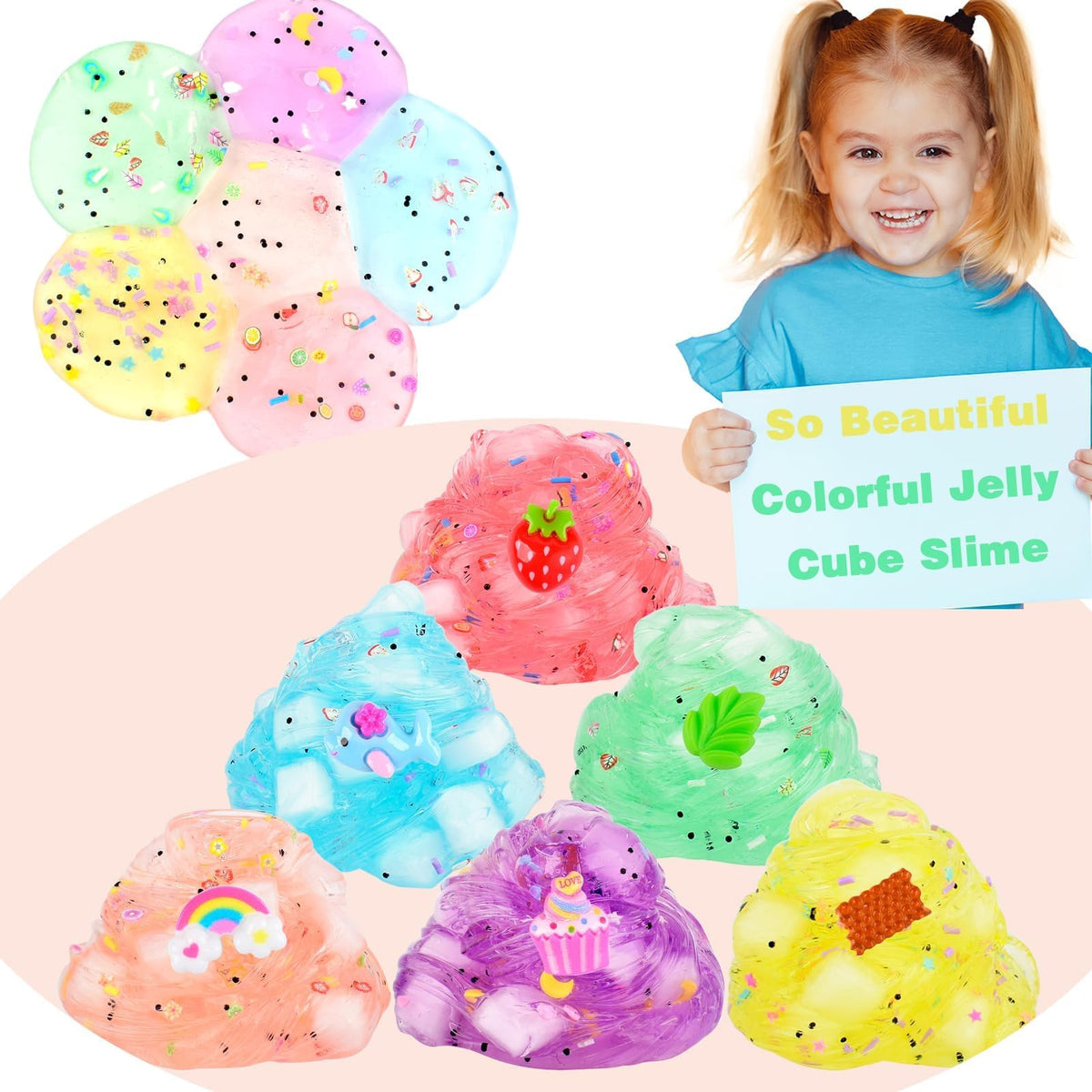 WUJYLY Slime Kit 12 Pack – Butter & Crystal Slimes for Party Favors