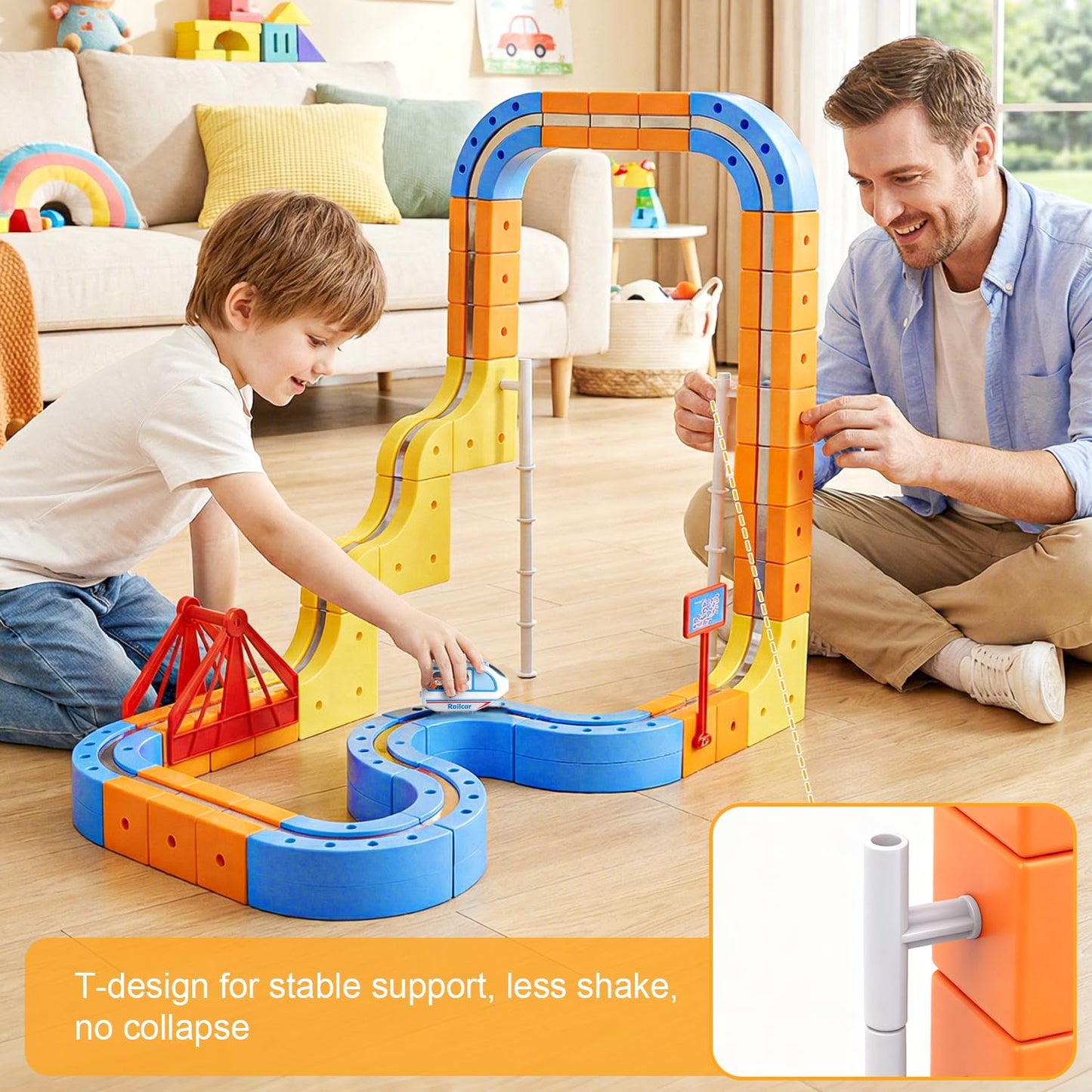 WUPIOS Electric Train Set – 83-Piece Magnetic 3D Track for Kids Aged 3–8 | STEM Learning Toy Gift