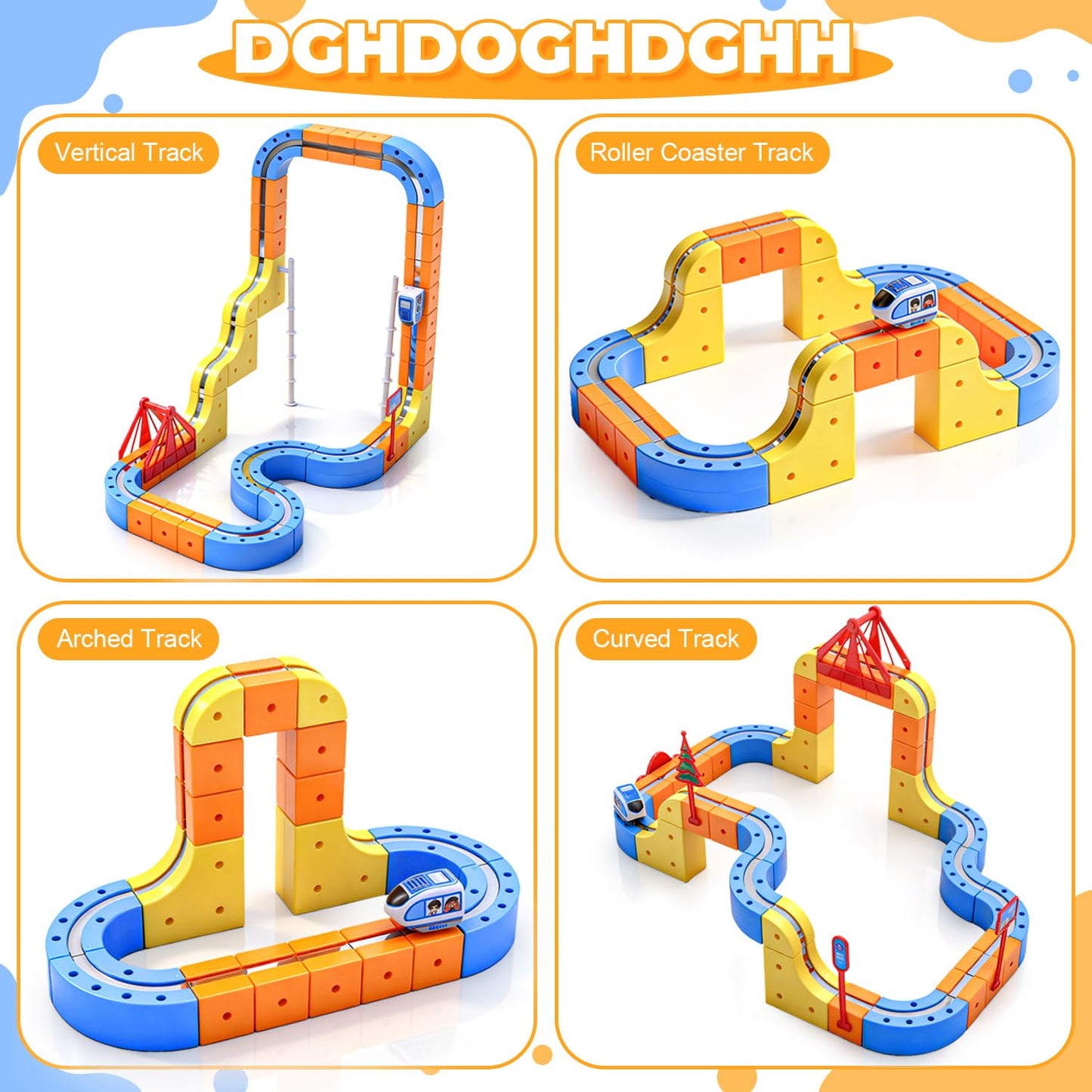 WUPIOS Electric Train Set – 83-Piece Magnetic 3D Track for Kids Aged 3–8 | STEM Learning Toy Gift