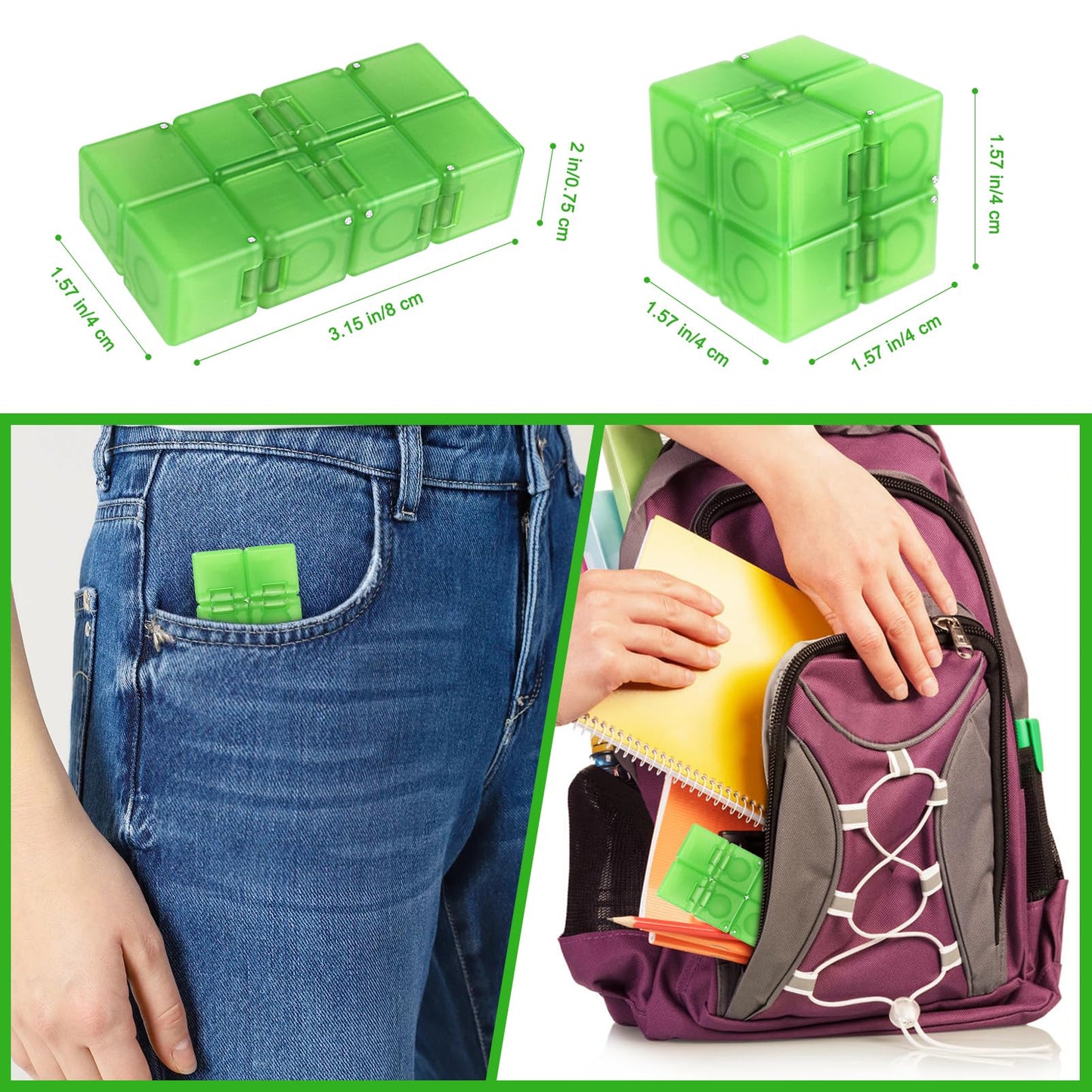 WUQID Infinitycube Fidget Toy – Pocket-Sized Stress Relief & Focus Tool